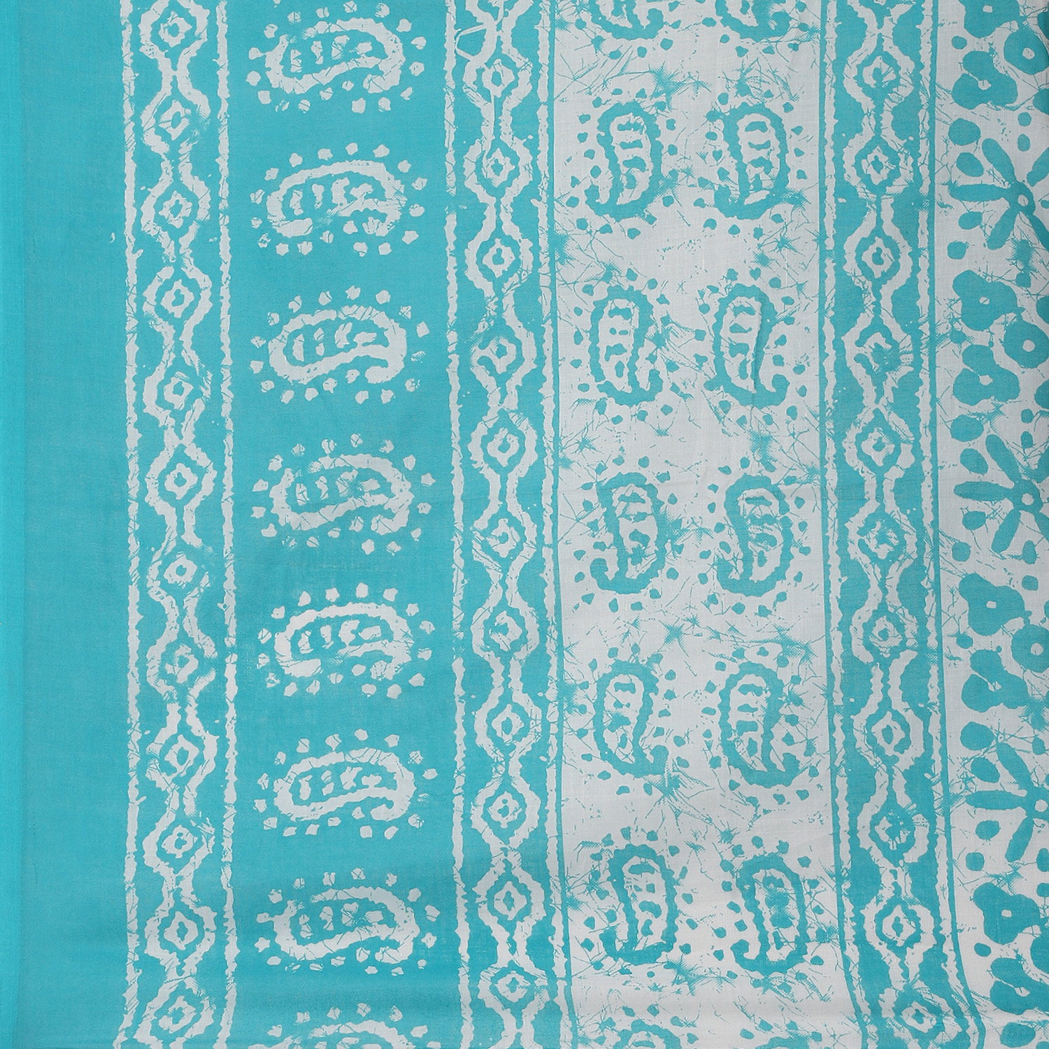 Blue Cotton Blend Unstitched Suit Set image number 4