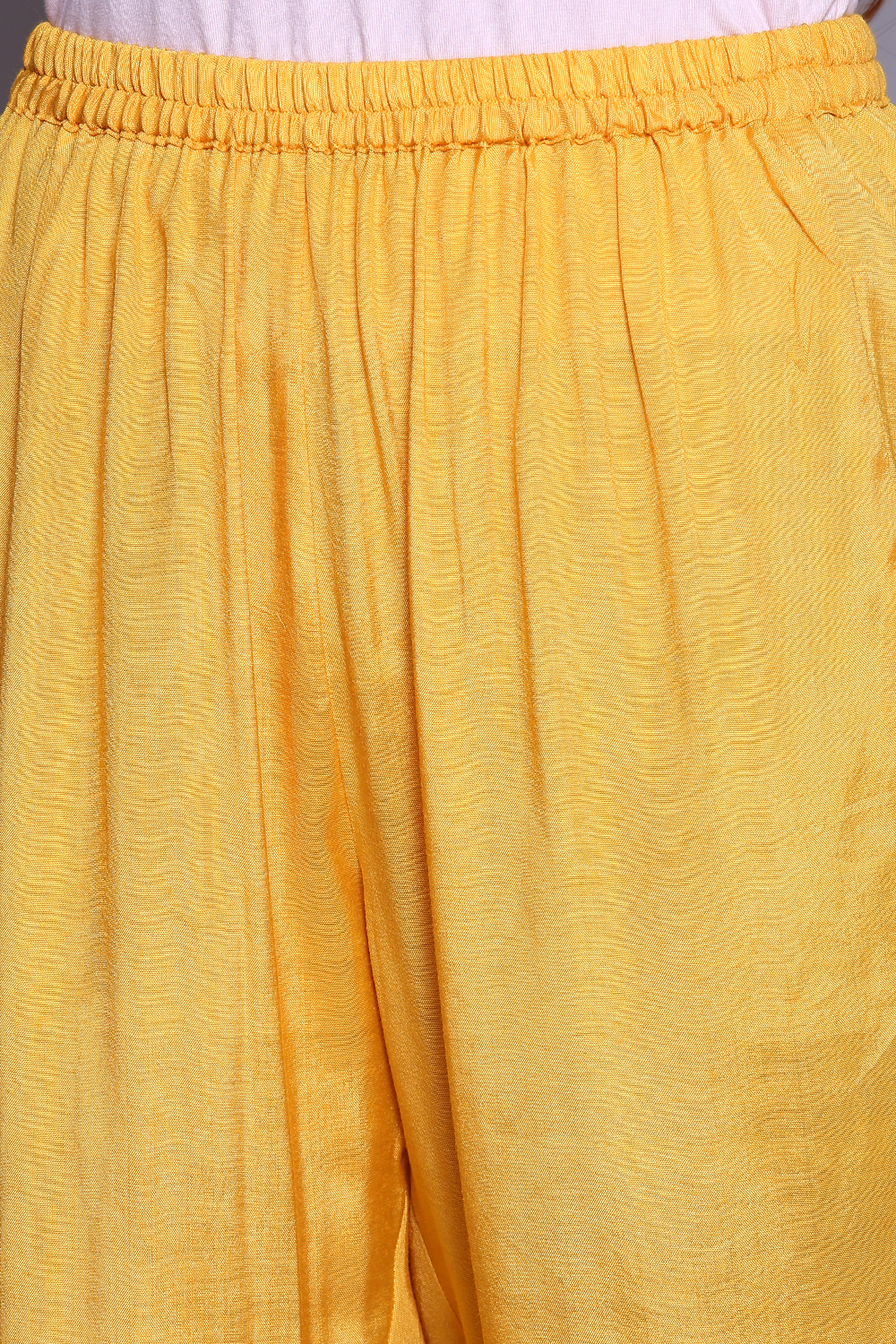 Pink Chanderi Hand Embroidered Unstitched Suit Set image number 6