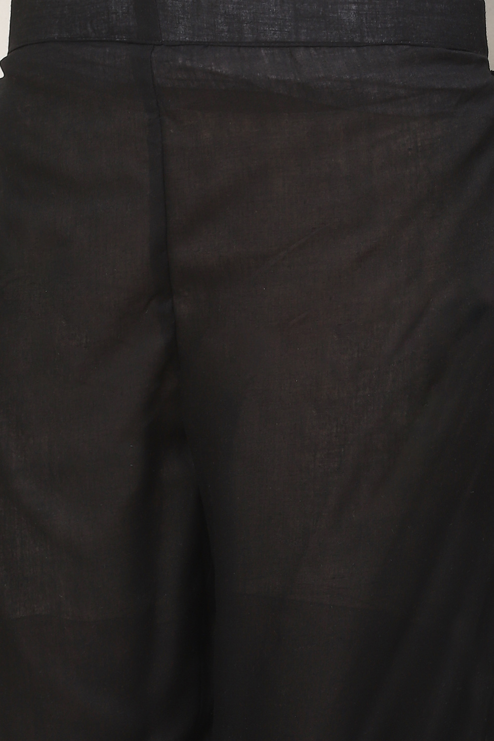 Peach Chanderi Hand Block Print Unstitched Suit Set image number 6