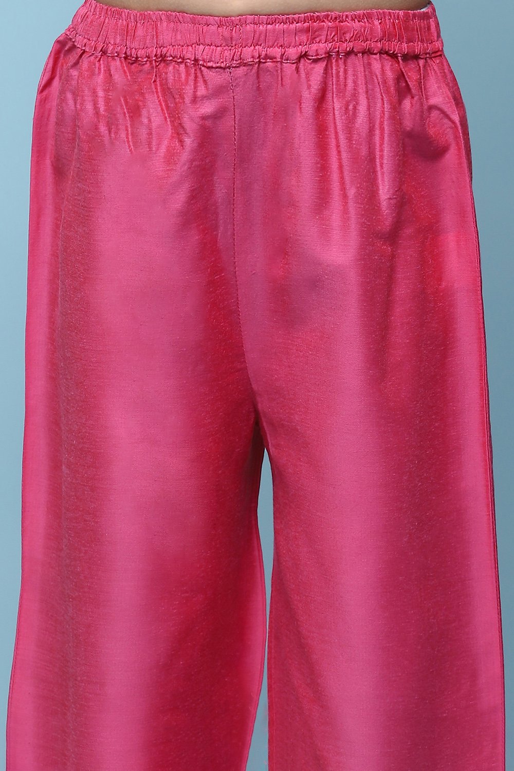 Pink Polyester Gathered Printed 2 Piece Set image number 2