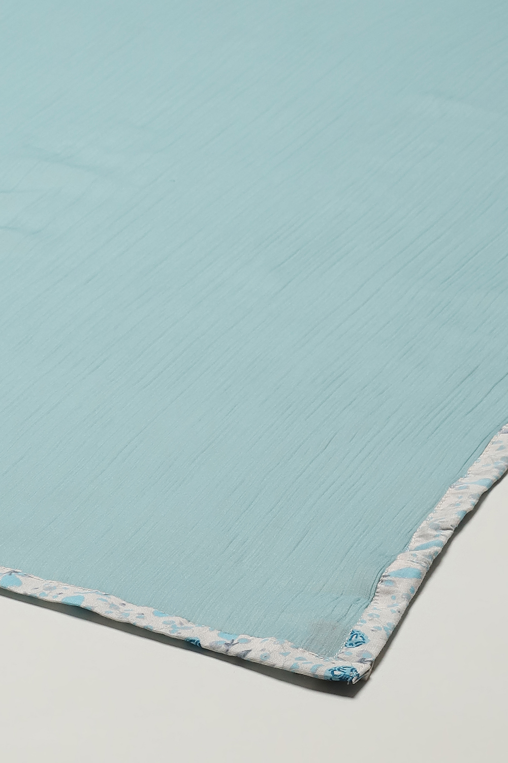 Powder Blue Cambric Narrow Kurta Pant Suit Set image number 3