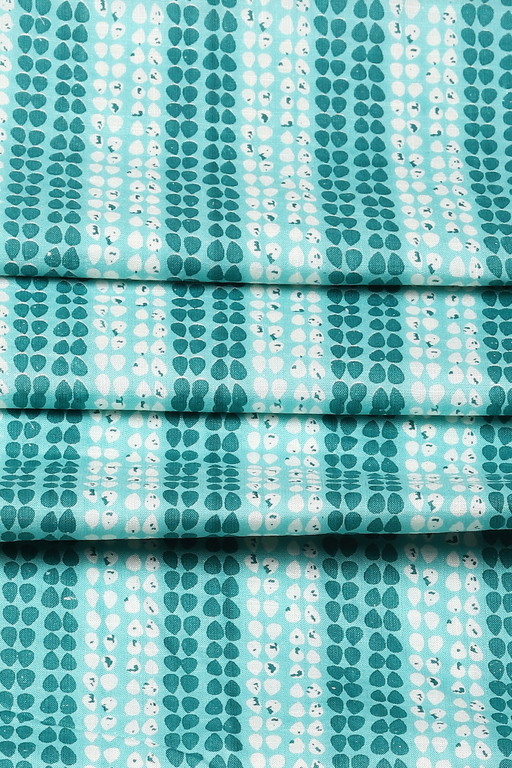 Blue Cotton Printed Unstitched Suit Set image number 4