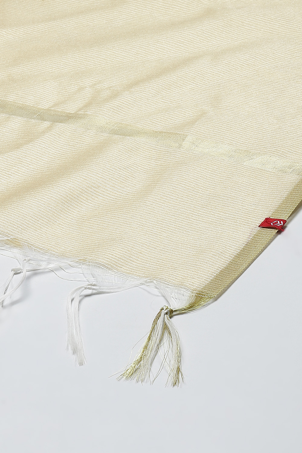 Off White Yarndyed Dupatta image number 1