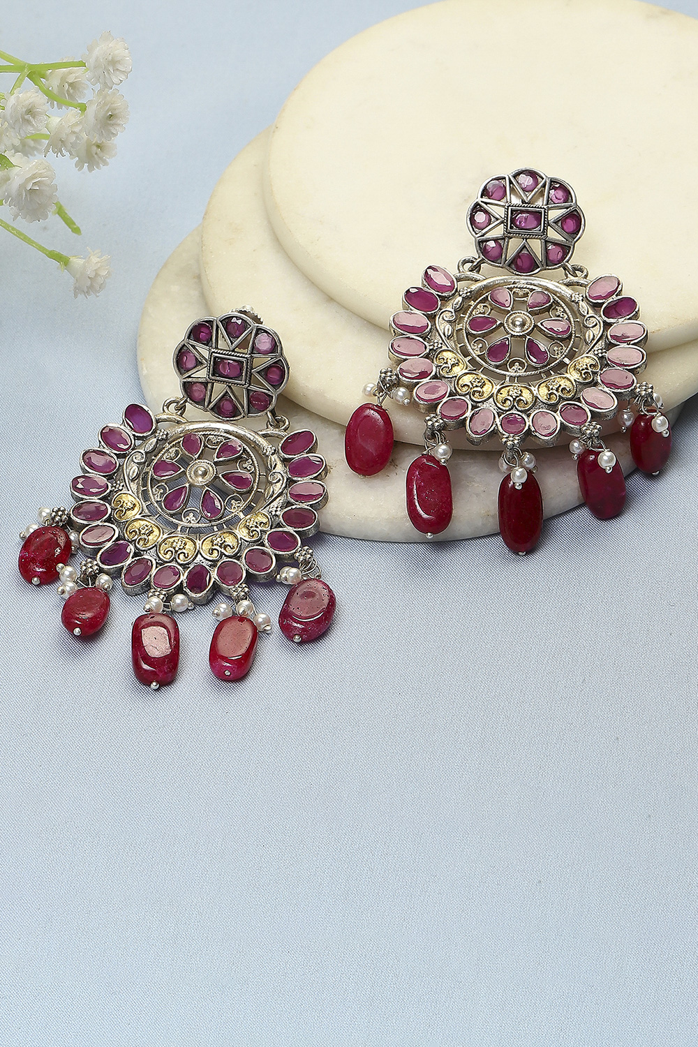 Pink Brass Drop & Danglers image number 0