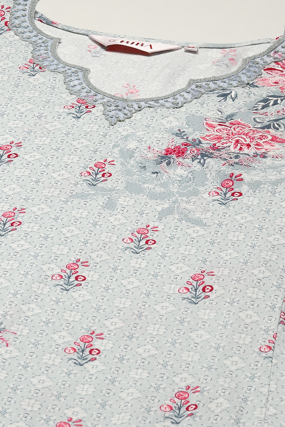 Steel Blue Rayon Straight Kurta Palazzo Suit Set image number 1