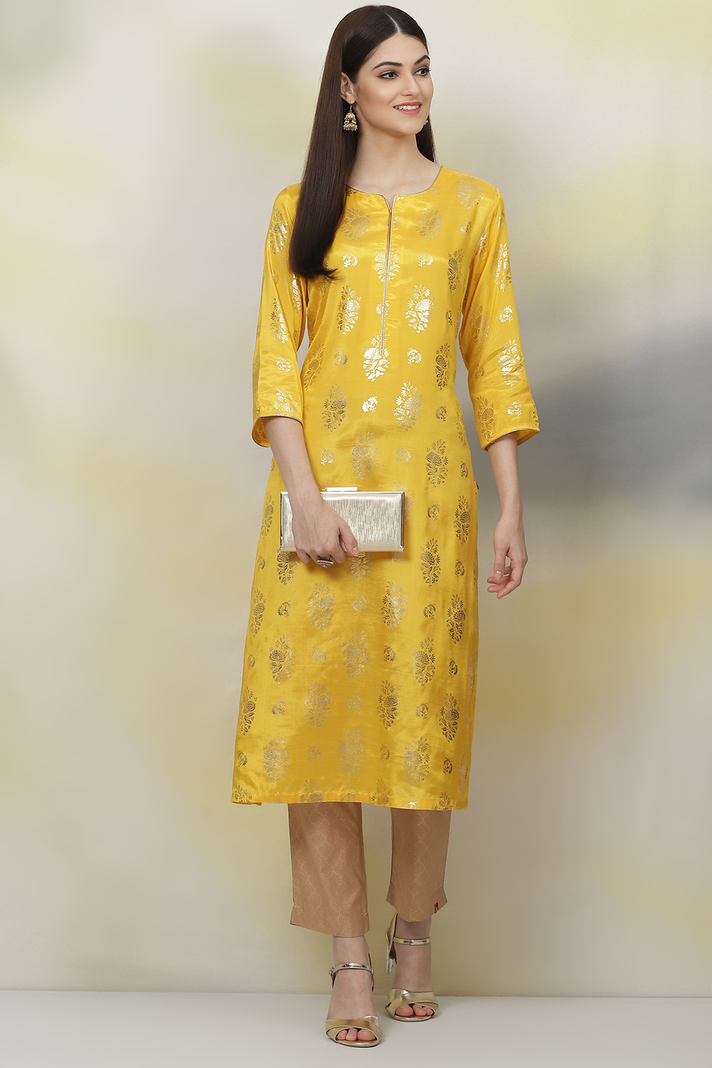 Red Straight Viscose Kurta image number 0