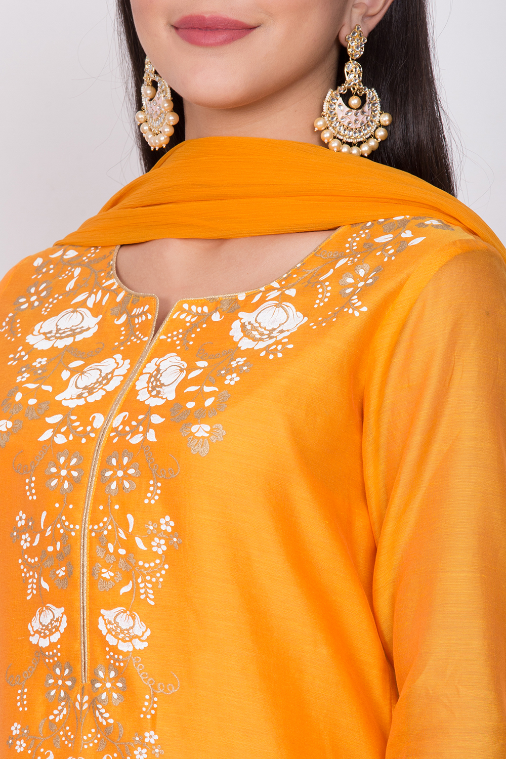 Blue Poly Cotton Straight Kurta Palazzo Suit Set image number 1