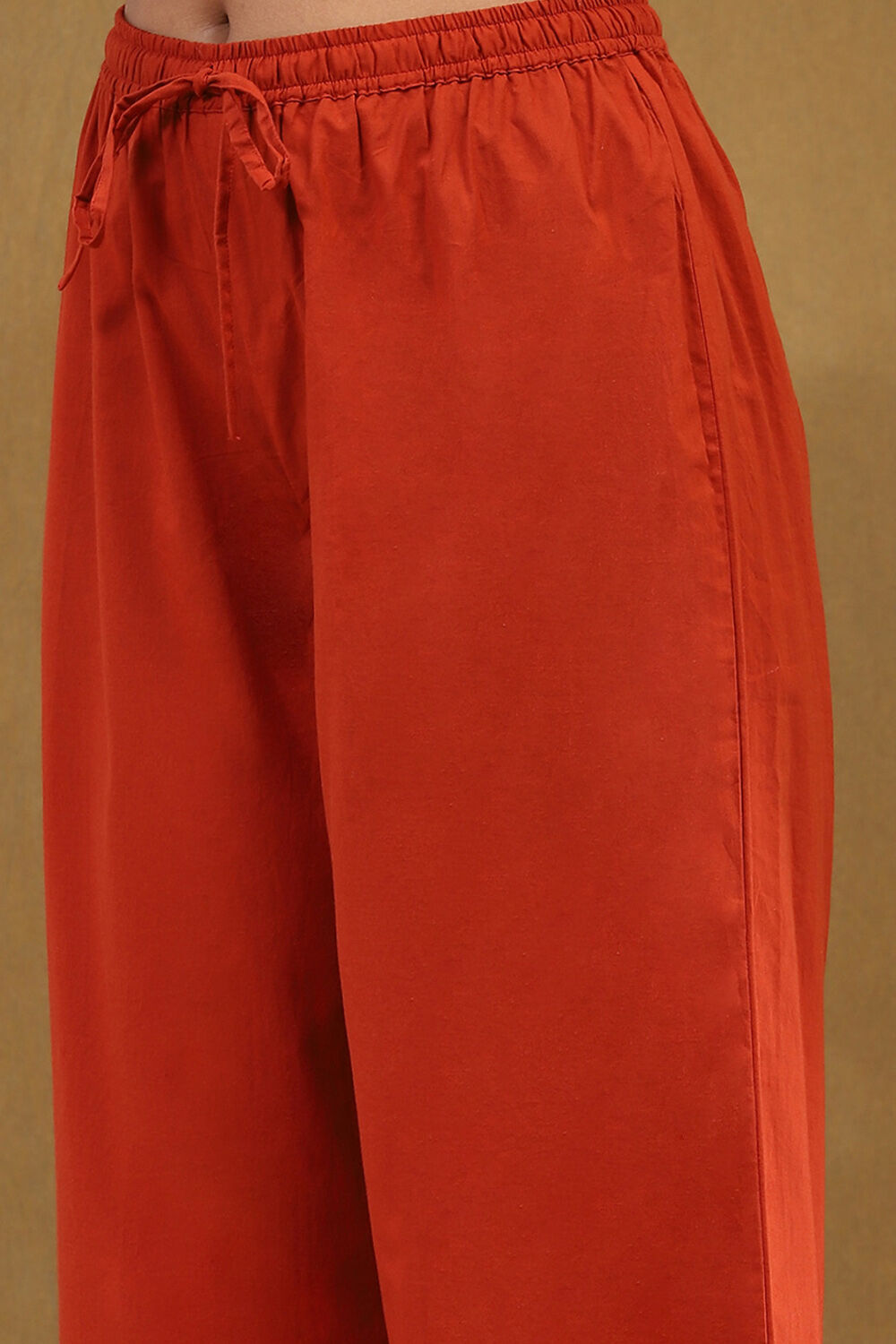 Rust Embroidered Angrakha Festive Anarkali Suit Set image number 3