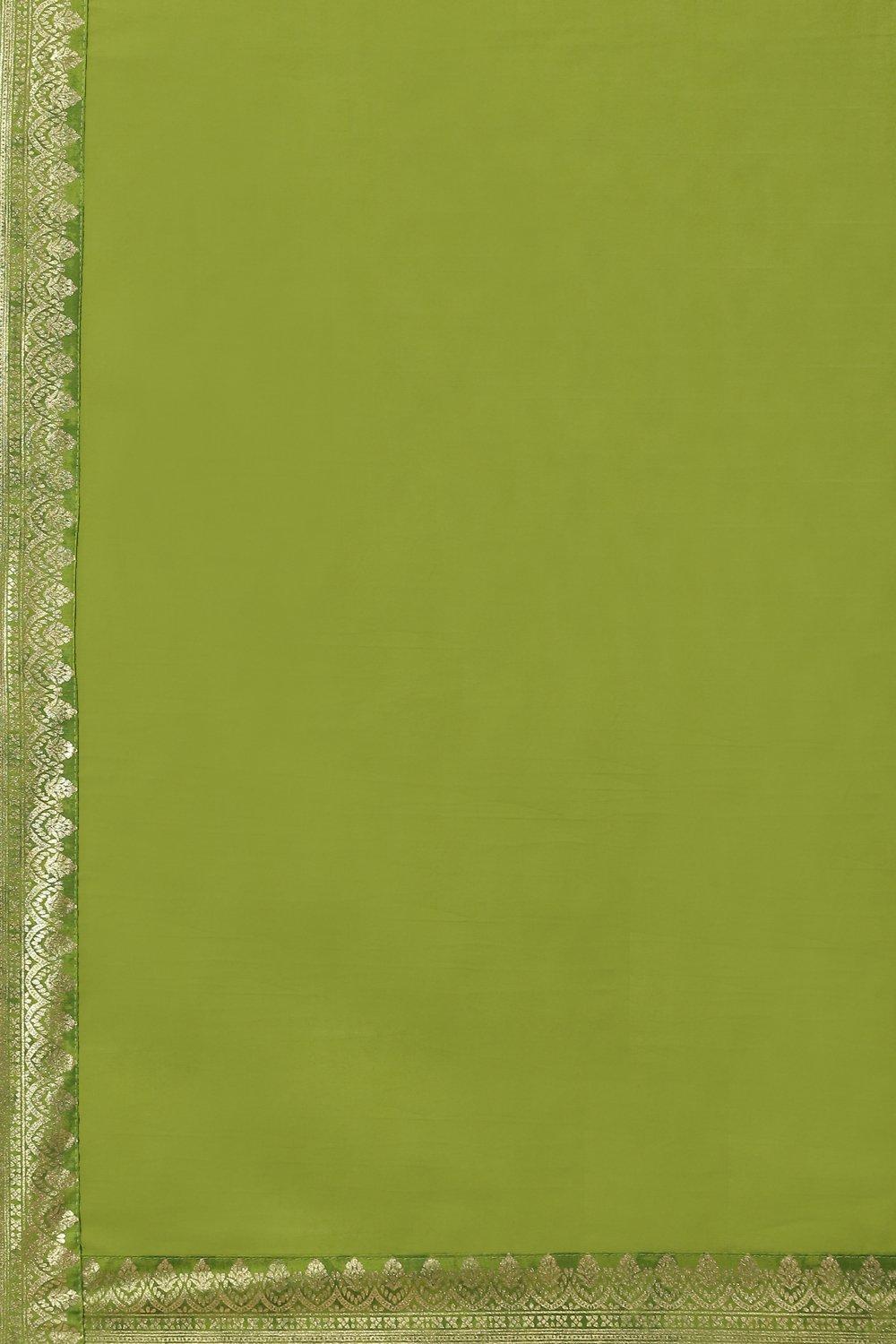 Mehndi Cotton Straight Kurta Palazzo Suit Set image number 4