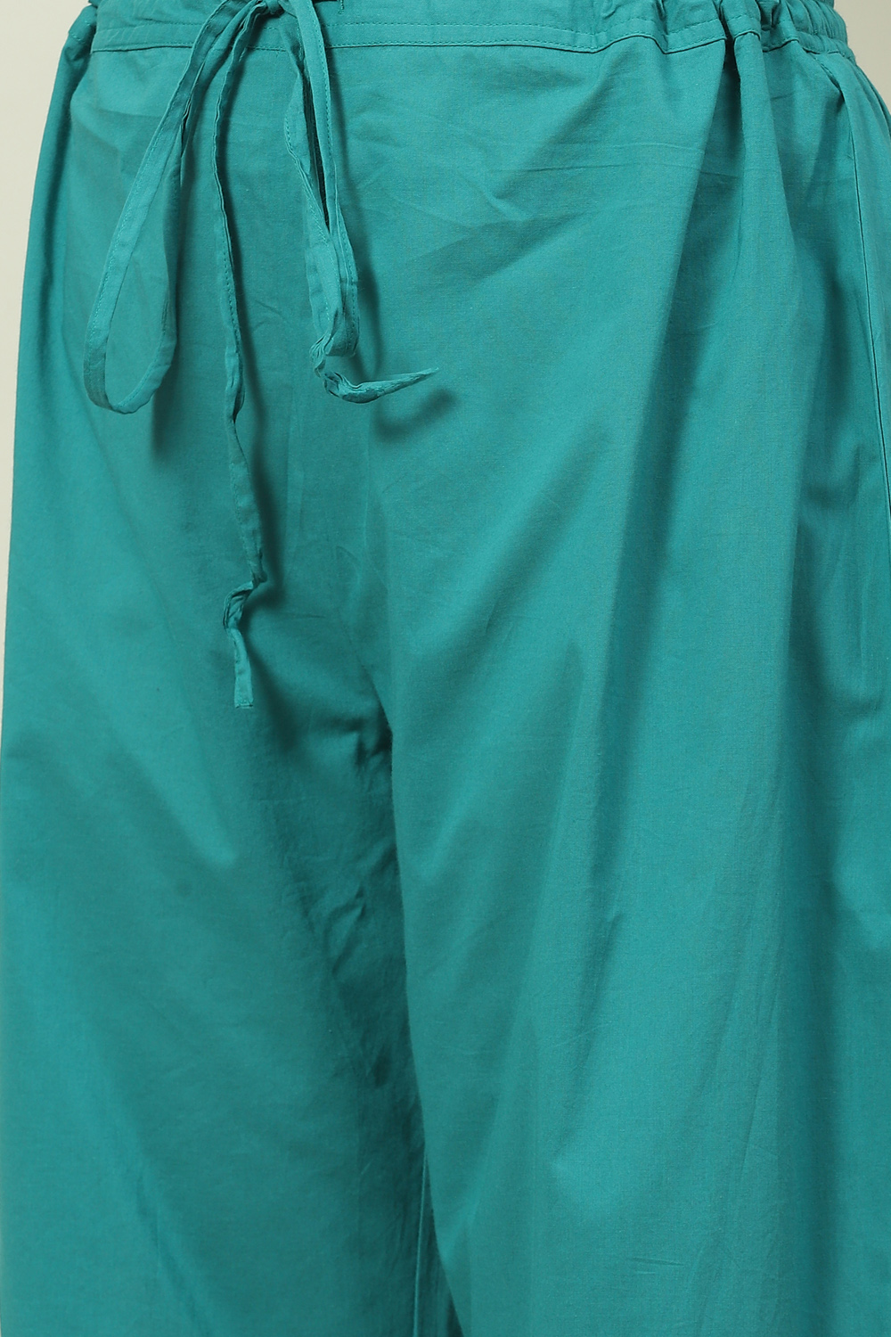 Mustard Printed Cotton Straight Kurta Palazzo Suit Set image number 3