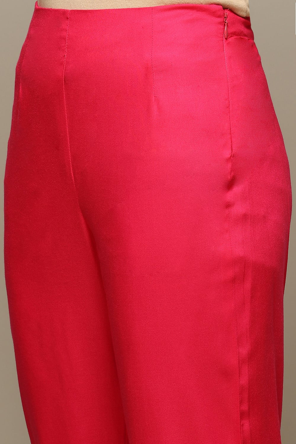 Burnt Orange Rayon Straight Kurta Pants Suit Set image number 2