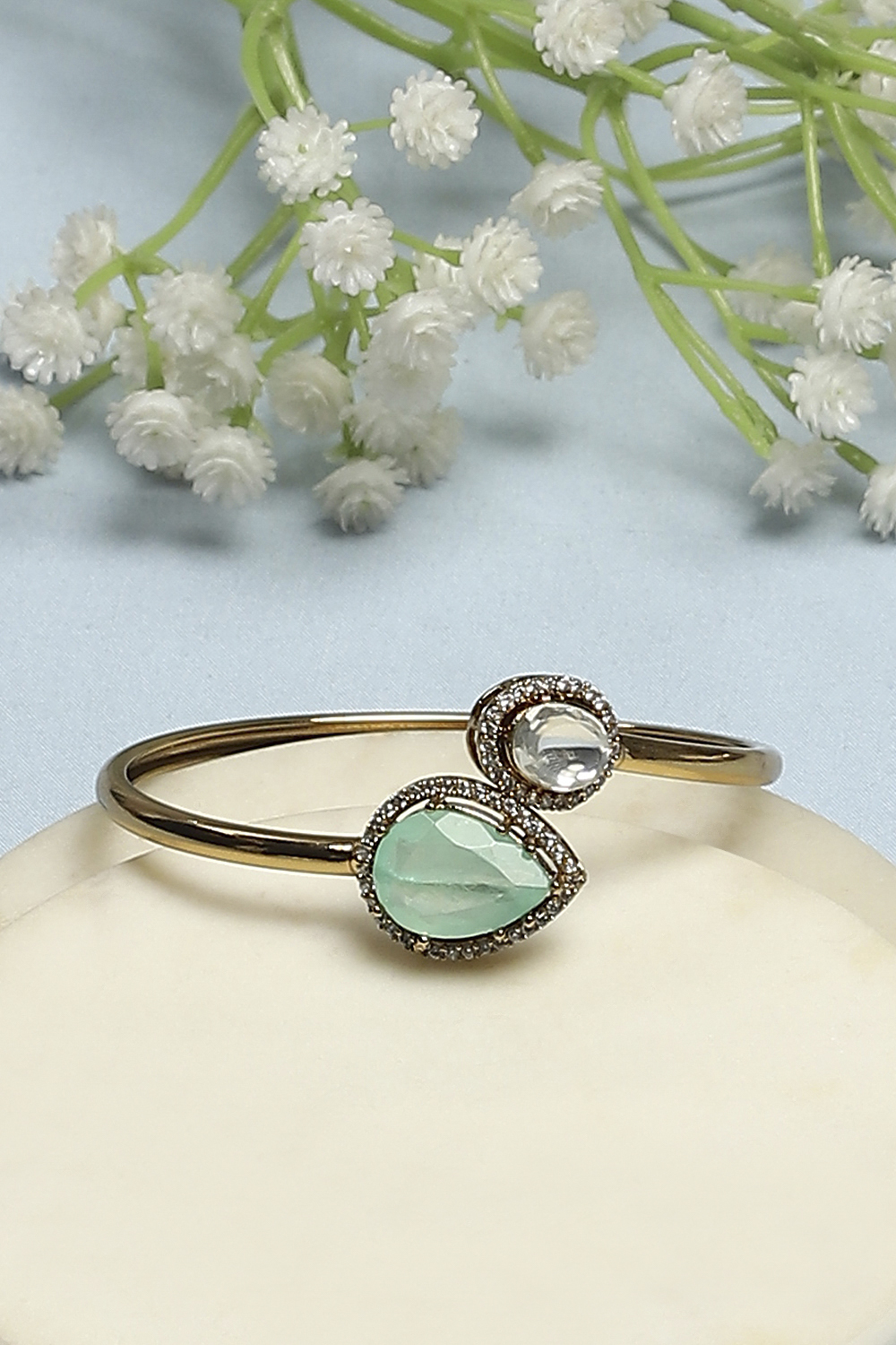 Mint Green Brass Bracelet image number 0