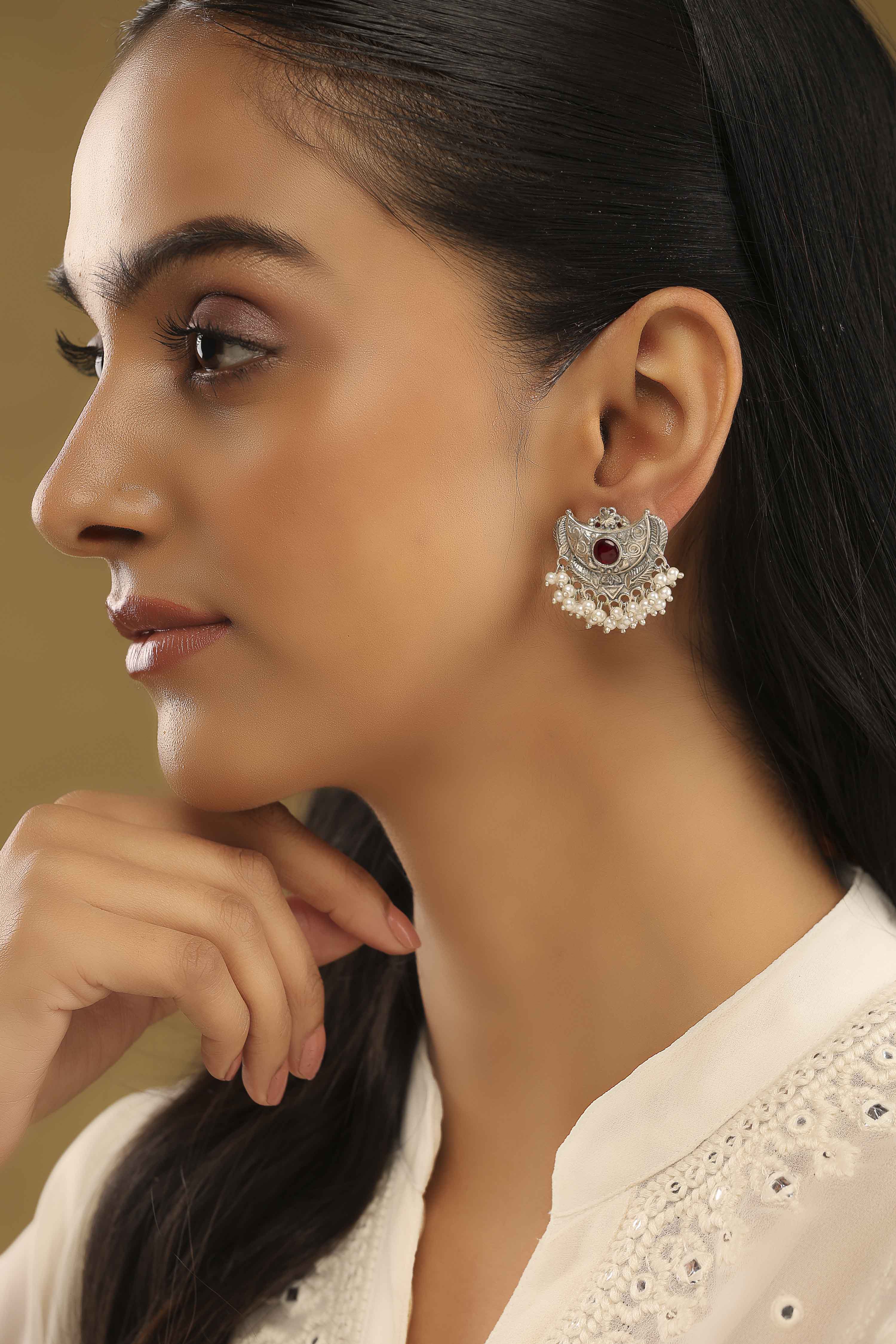 Dark Pink Brass Studs image number 3