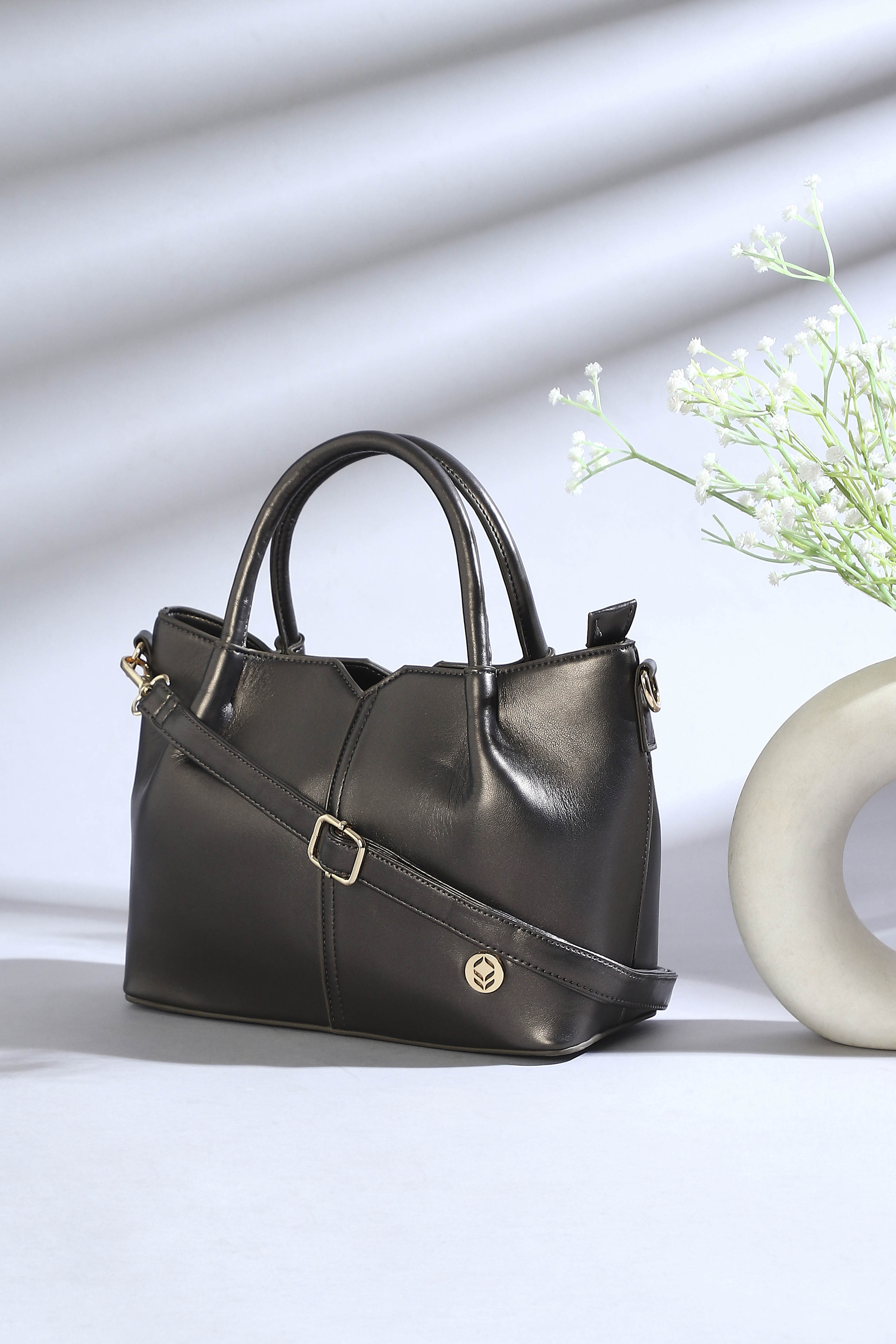 Gun Metal PU Handbag image number 0