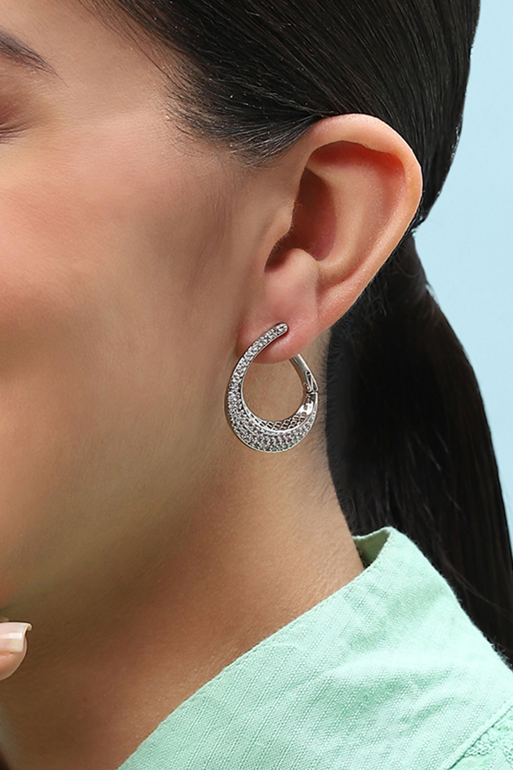 White Brass Earrings image number 3