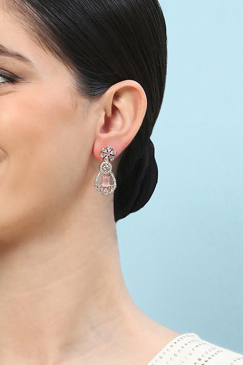 Pink Brass Earrings image number 1