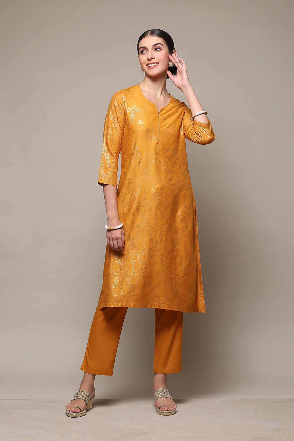Blue Rayon Flared 2 Piece Set image number 0