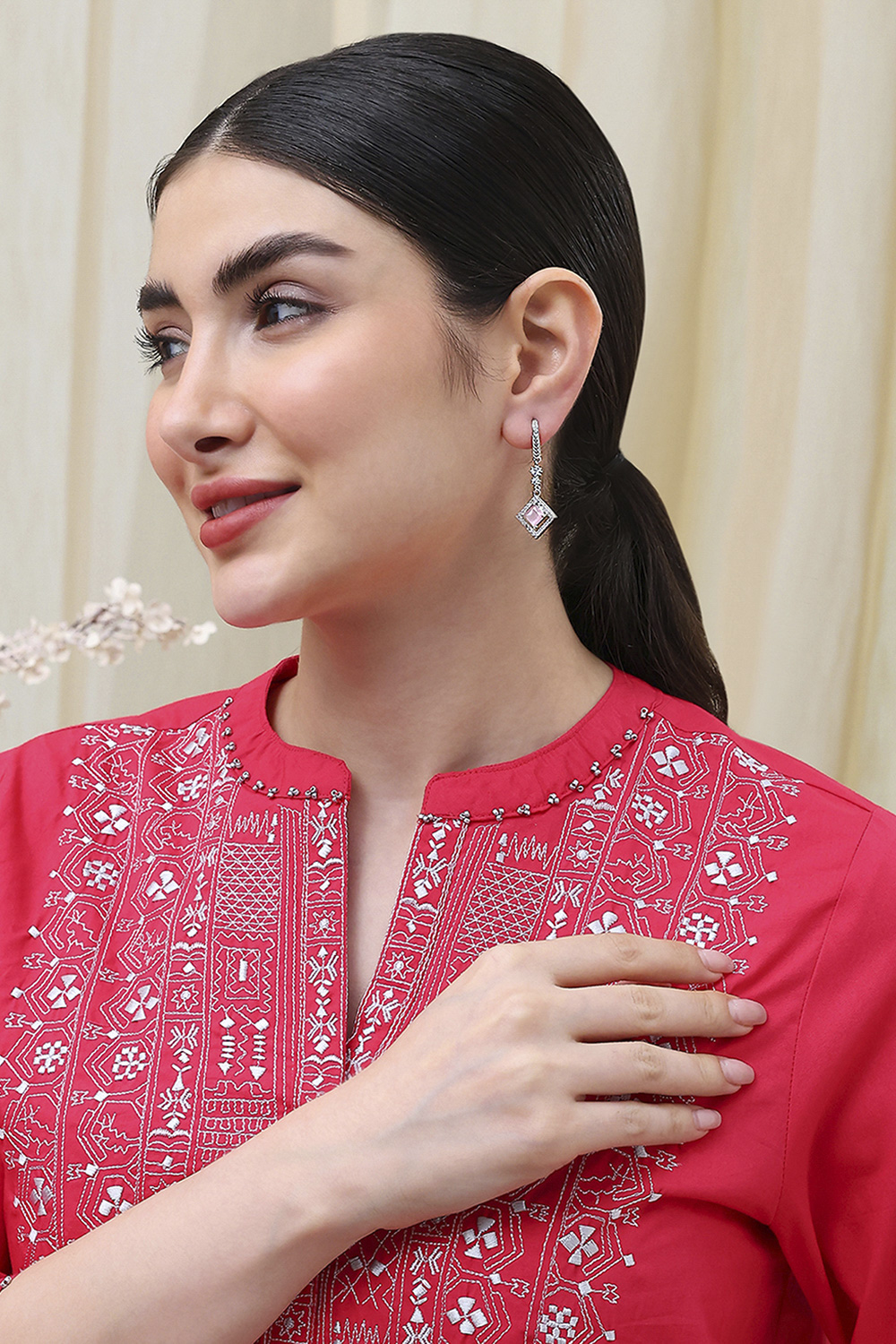 Light Pink Alloy Drop & Danglers image number 3