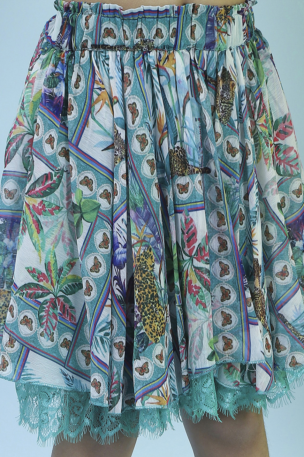 Green Cotton Top and Skirt image number 2