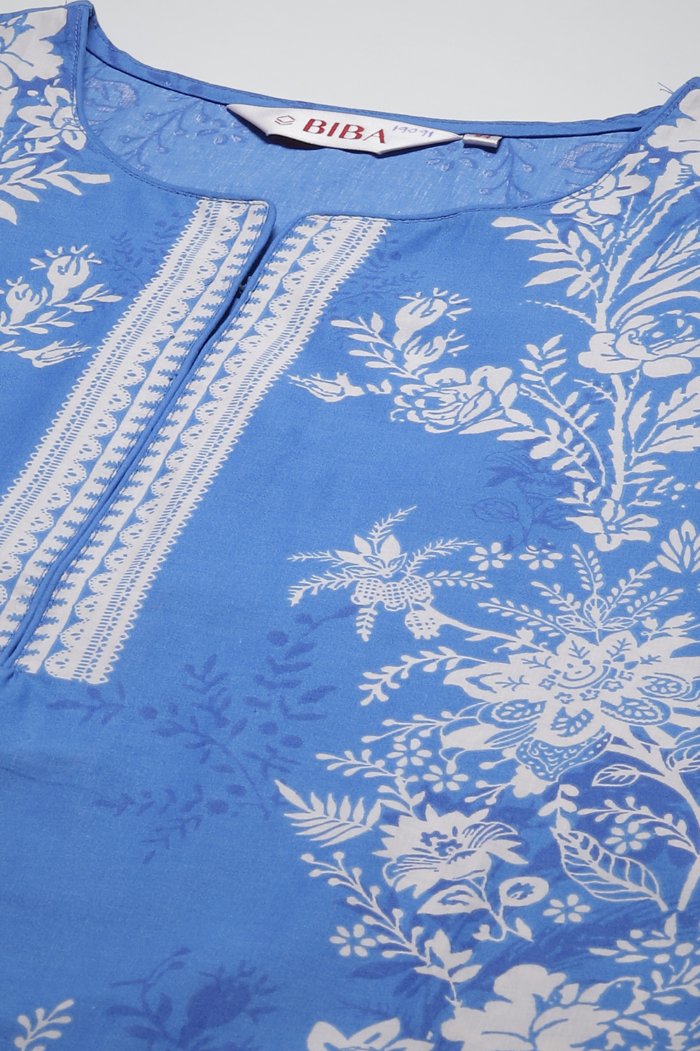 Pink Cotton Straight Printed Kurta image number 5