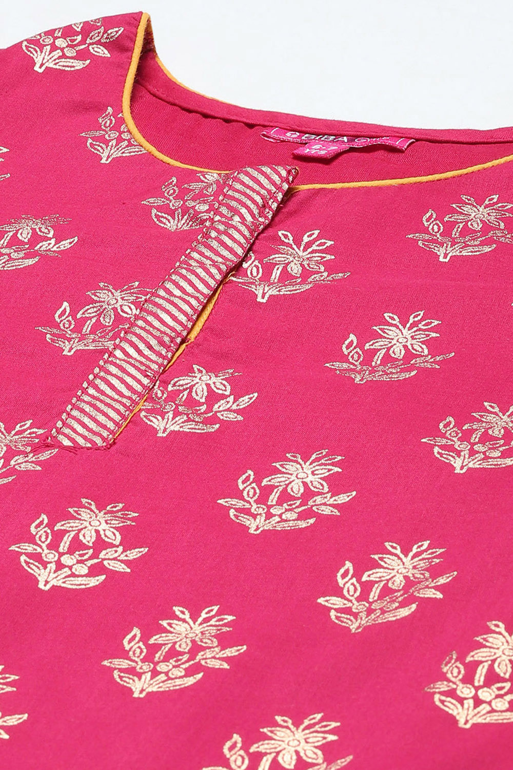 Turquoise Cotton Straight Printed Kurta Patiala Salwar Suit Set image number 1