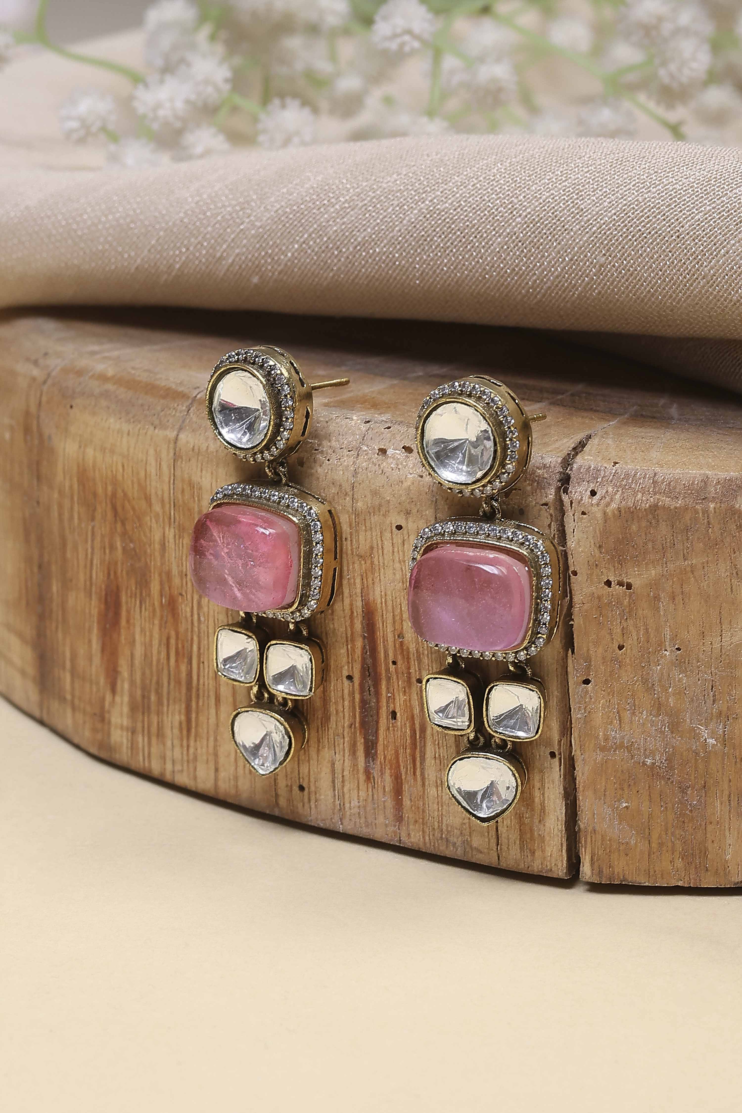 Light Pink Brass Drop & Danglers image number 0