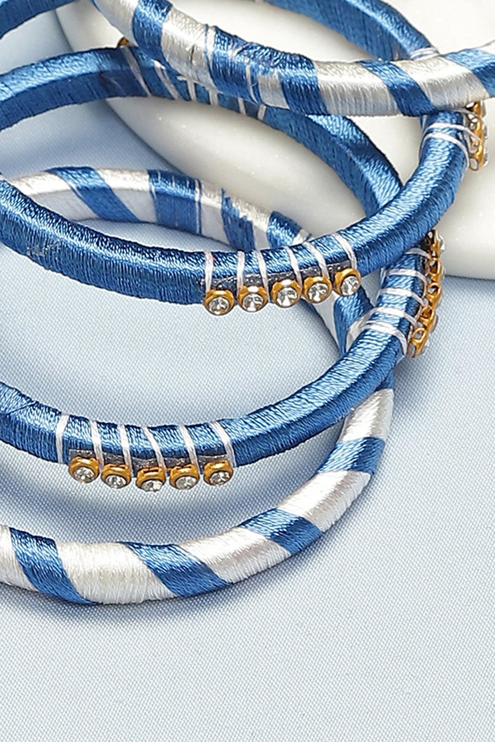Blue White Kids Bangles image number 1