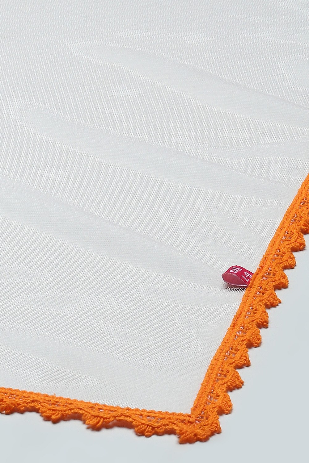 Orange Cotton Printed Flared Kurta White Palazzo & Dupatta image number 3