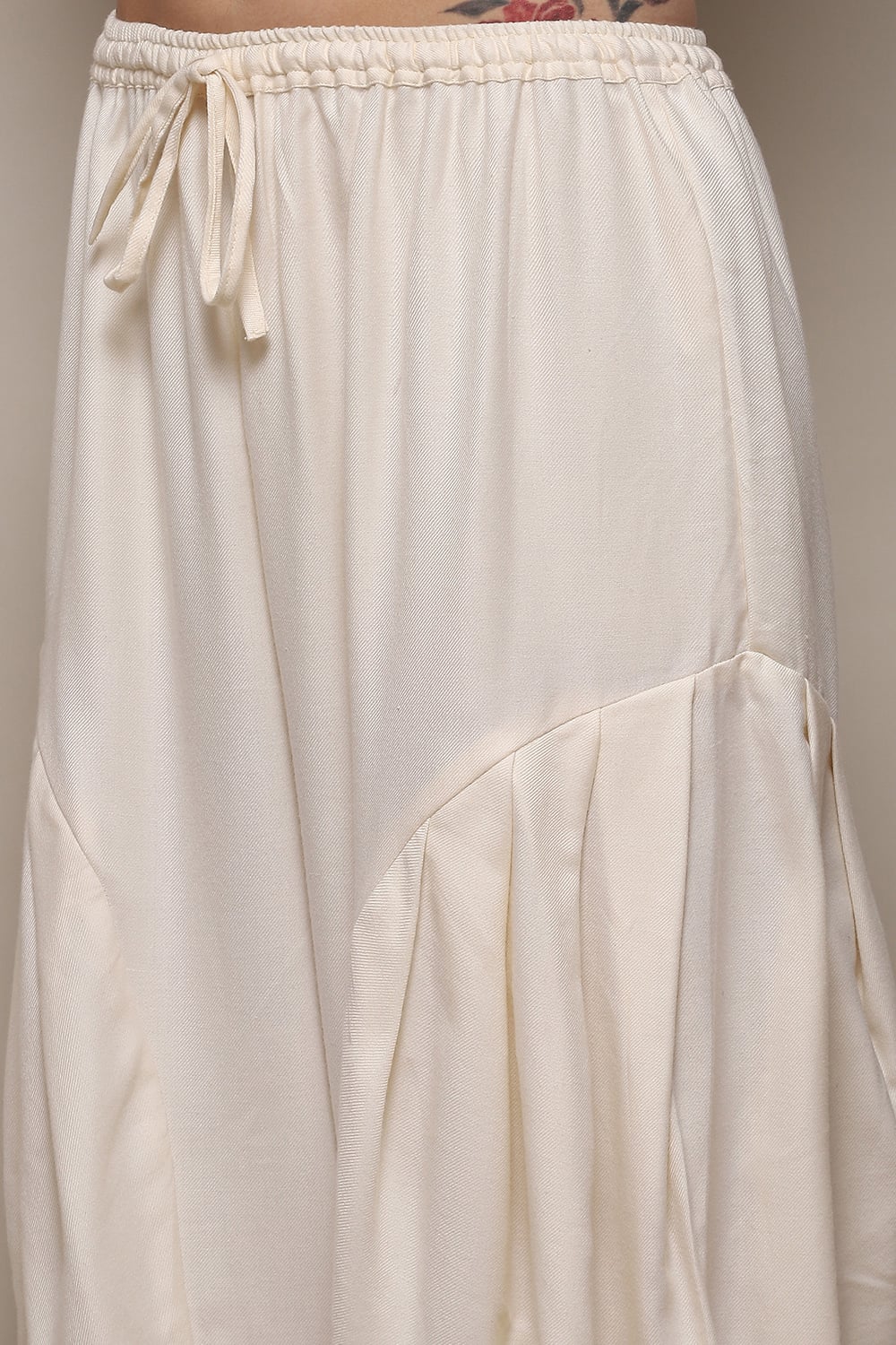 Off White Cotton Blend Straight Yarndyed 2 Piece Set image number 6