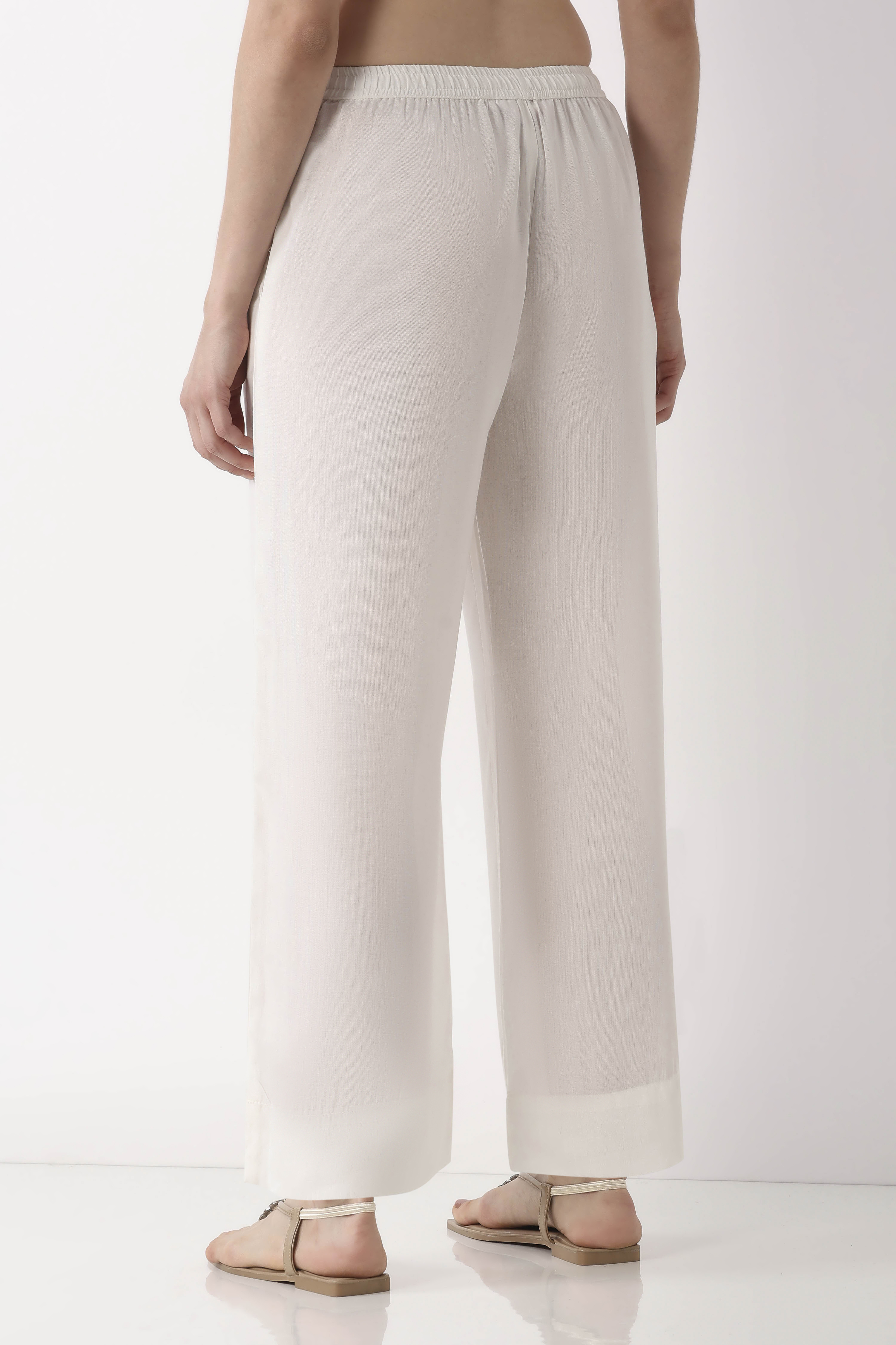 Black Rayon Palazzo image number 5