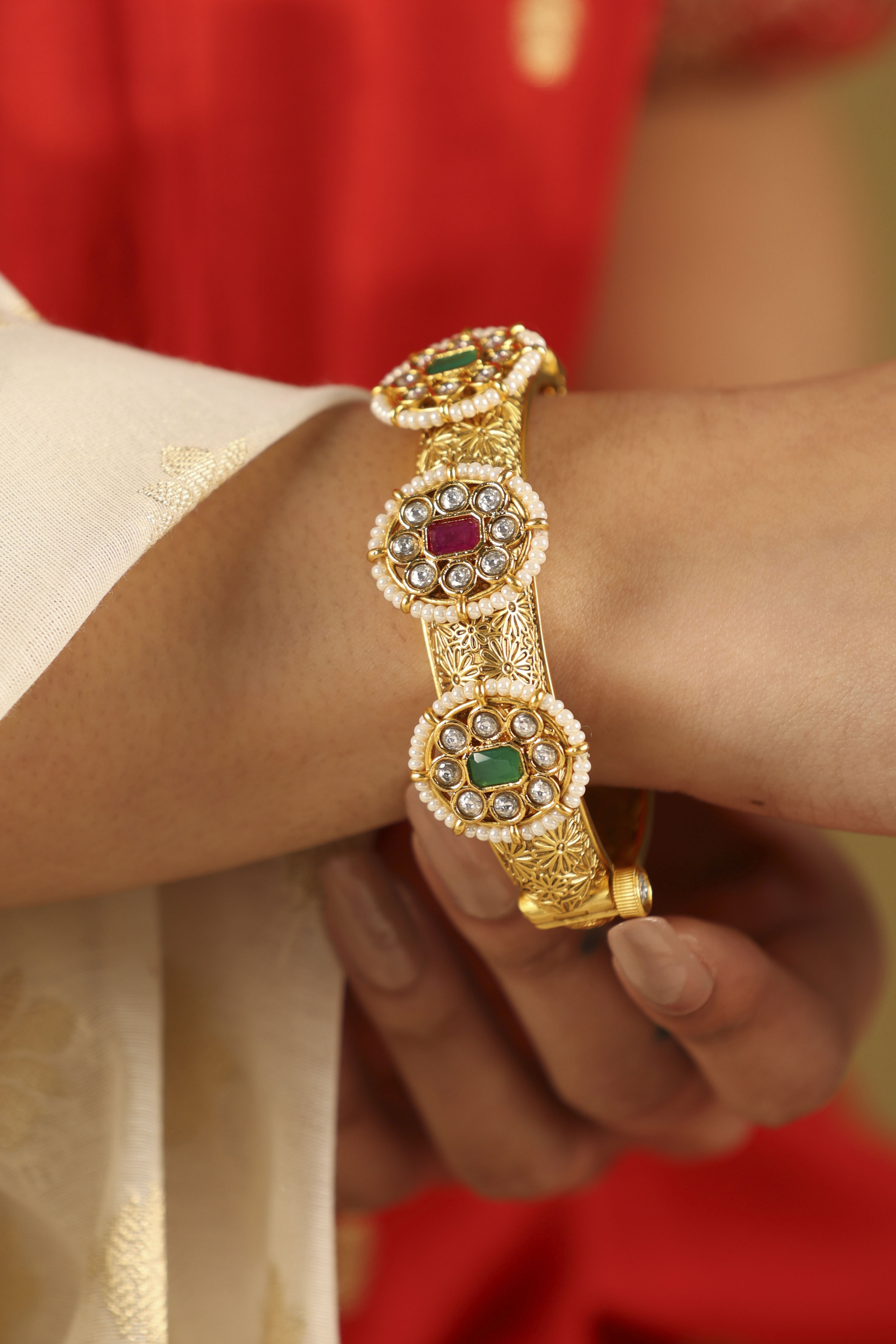 Gold Brass Bracelet image number 3