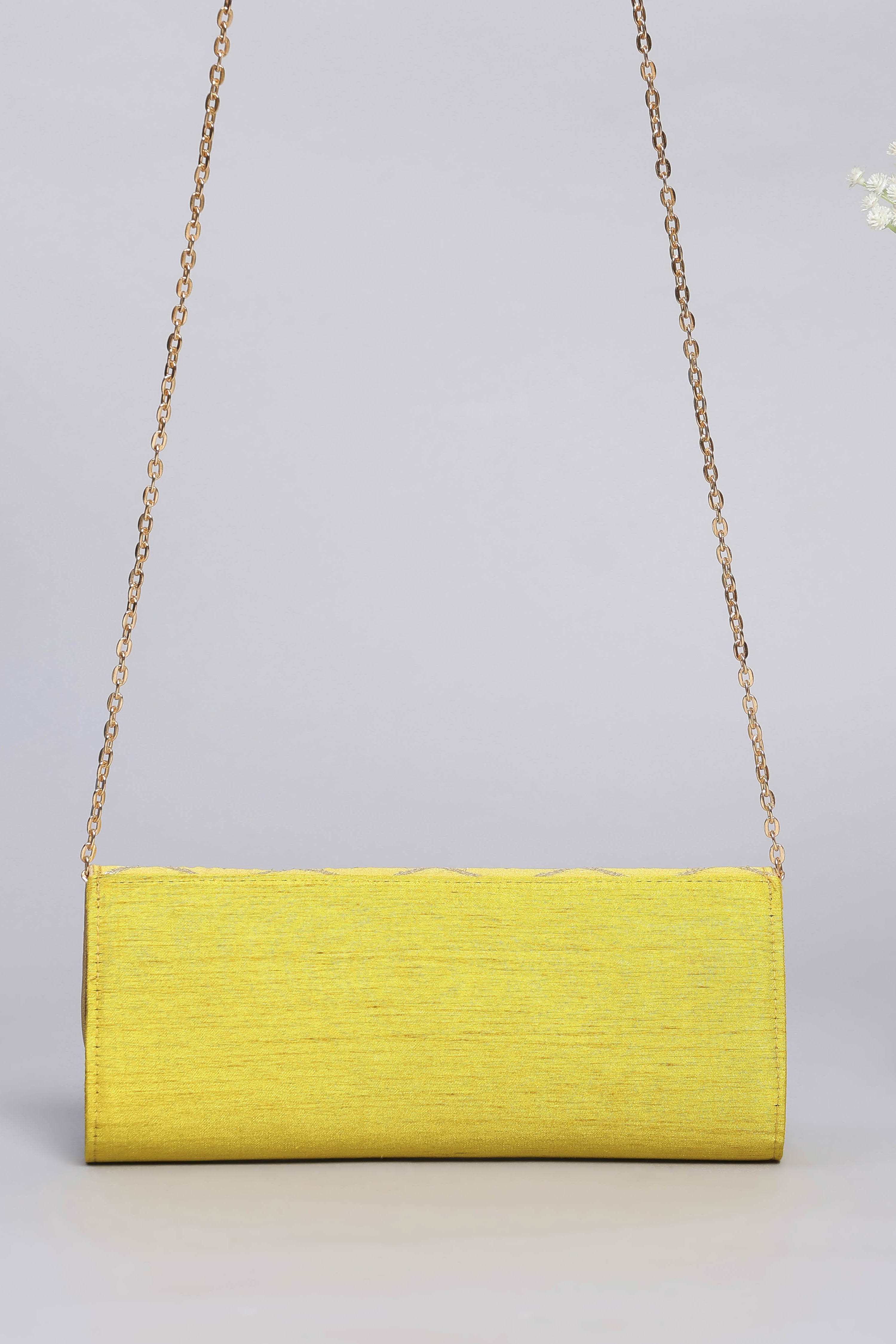 Yellow Polycotton Handbag image number 5