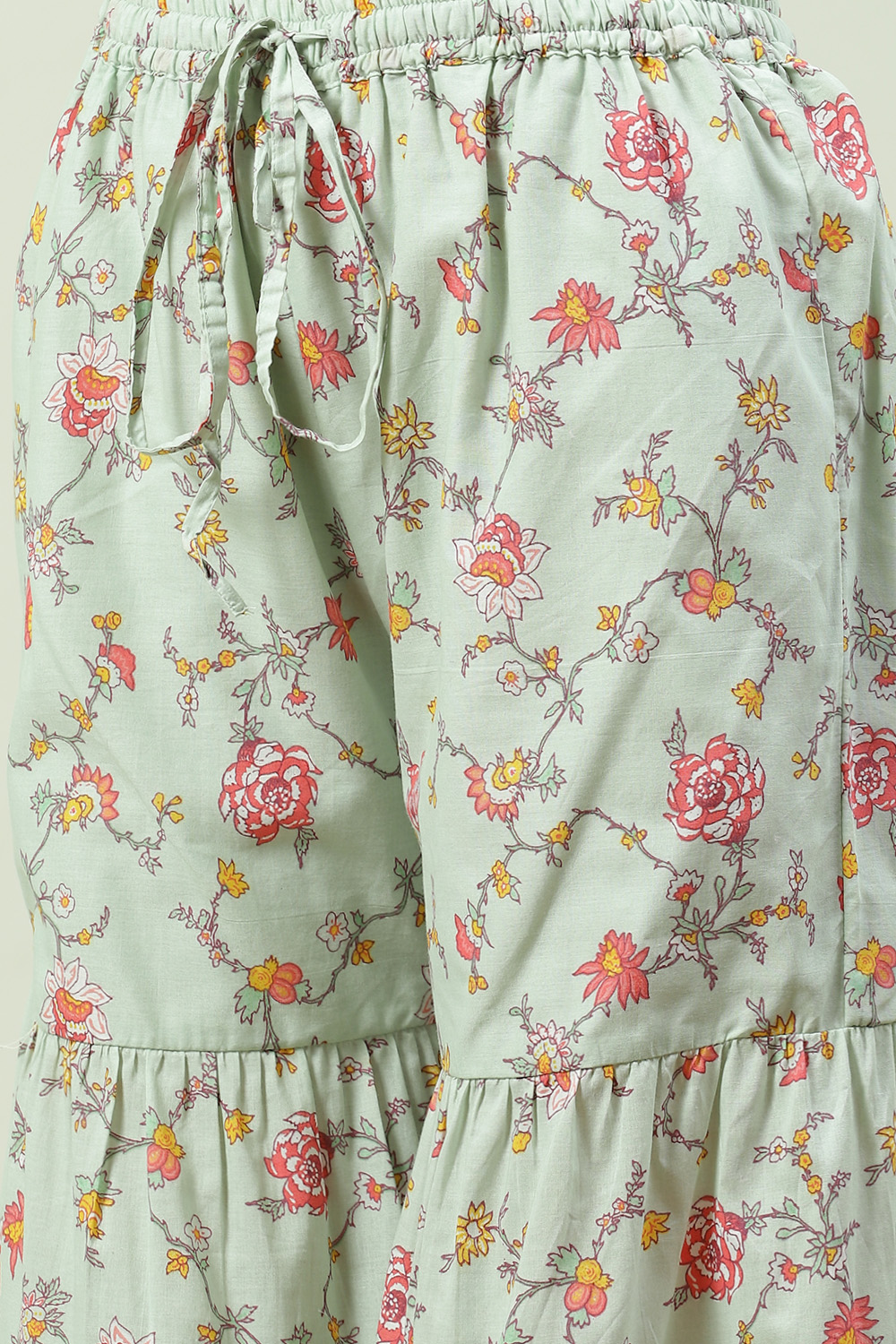 Pista Green Relaxed Kurta Garara Suit Set image number 2