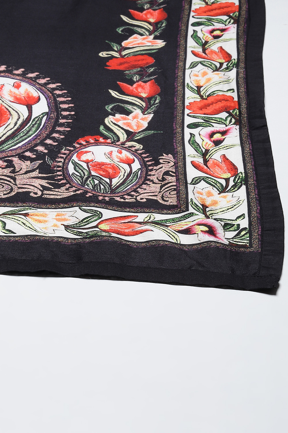 Rohit Bal Ivory Cotton Silk Anarkali Printed Suit Set image number 2