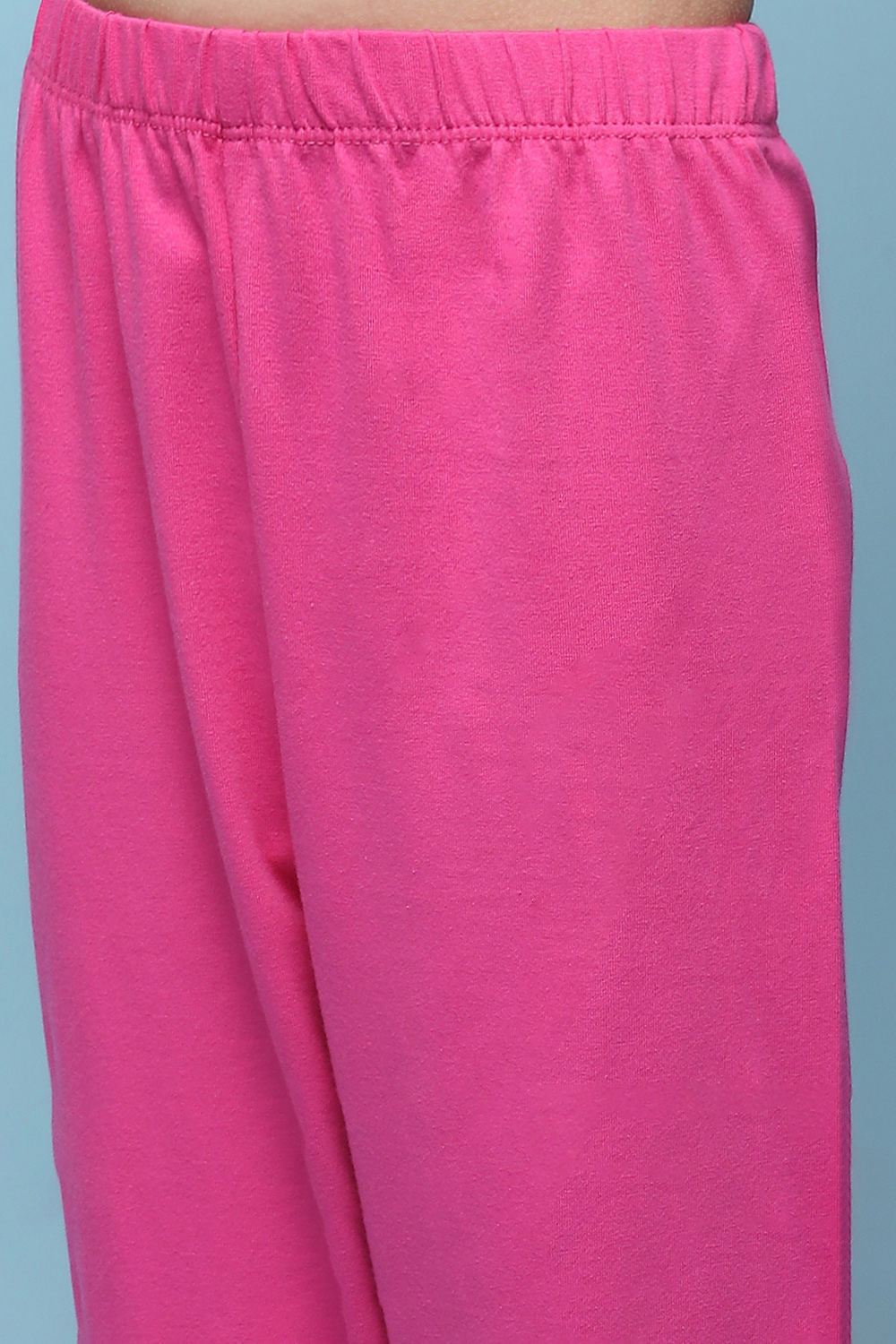 Blue Cotton Straight Solid Kurta Set image number 2