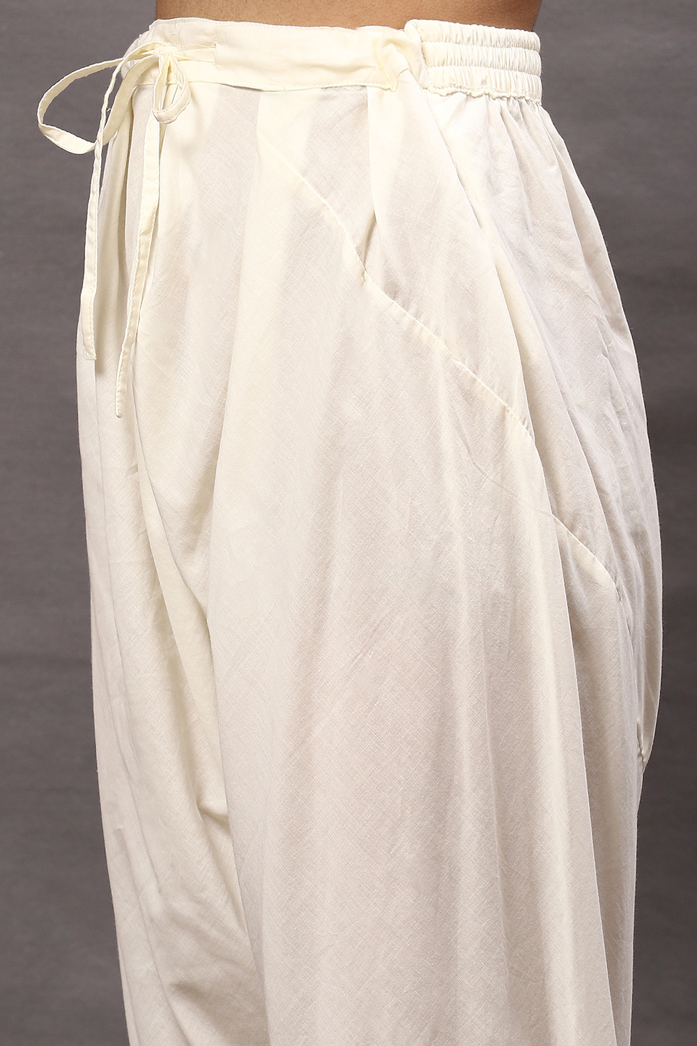 Cream Cotton Blend Straight Kurta Suit Set image number 2