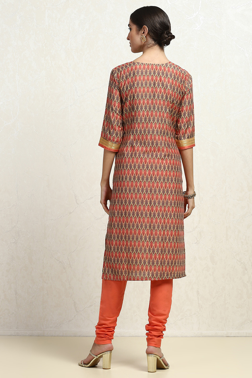 Grey Cotton Handloom Unstitched Suit Set image number 5
