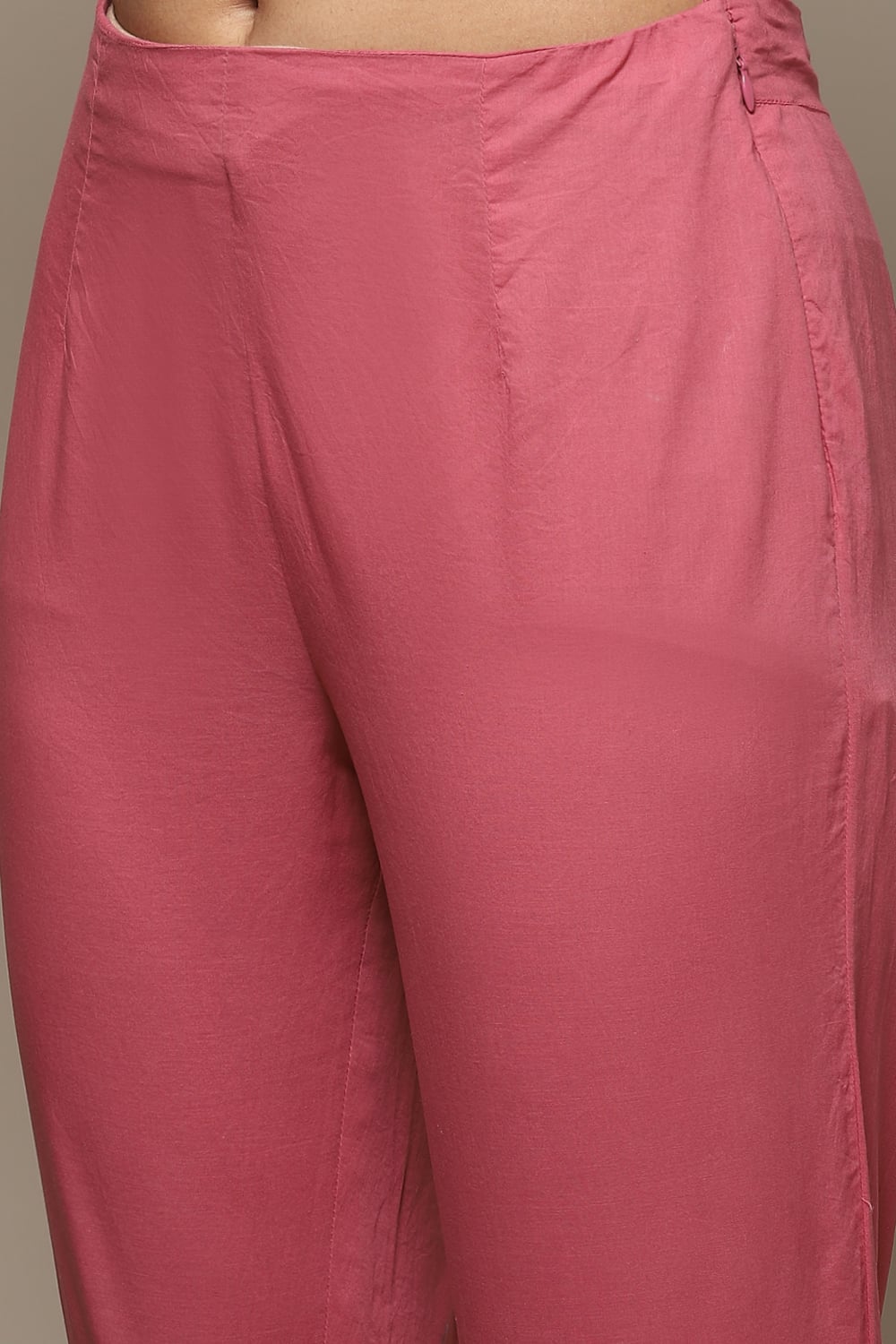 Blue Cotton Gathered Kurta Pants 2 Piece Set image number 2