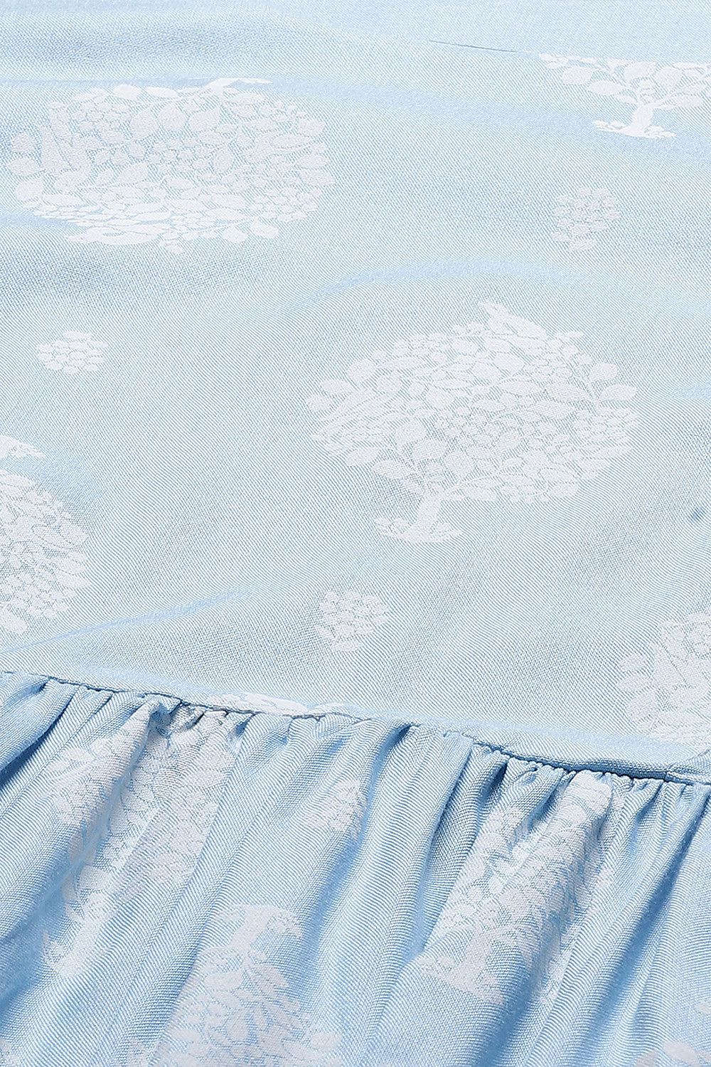 Powder Blue Rayon Printed Kurta Dress image number 1