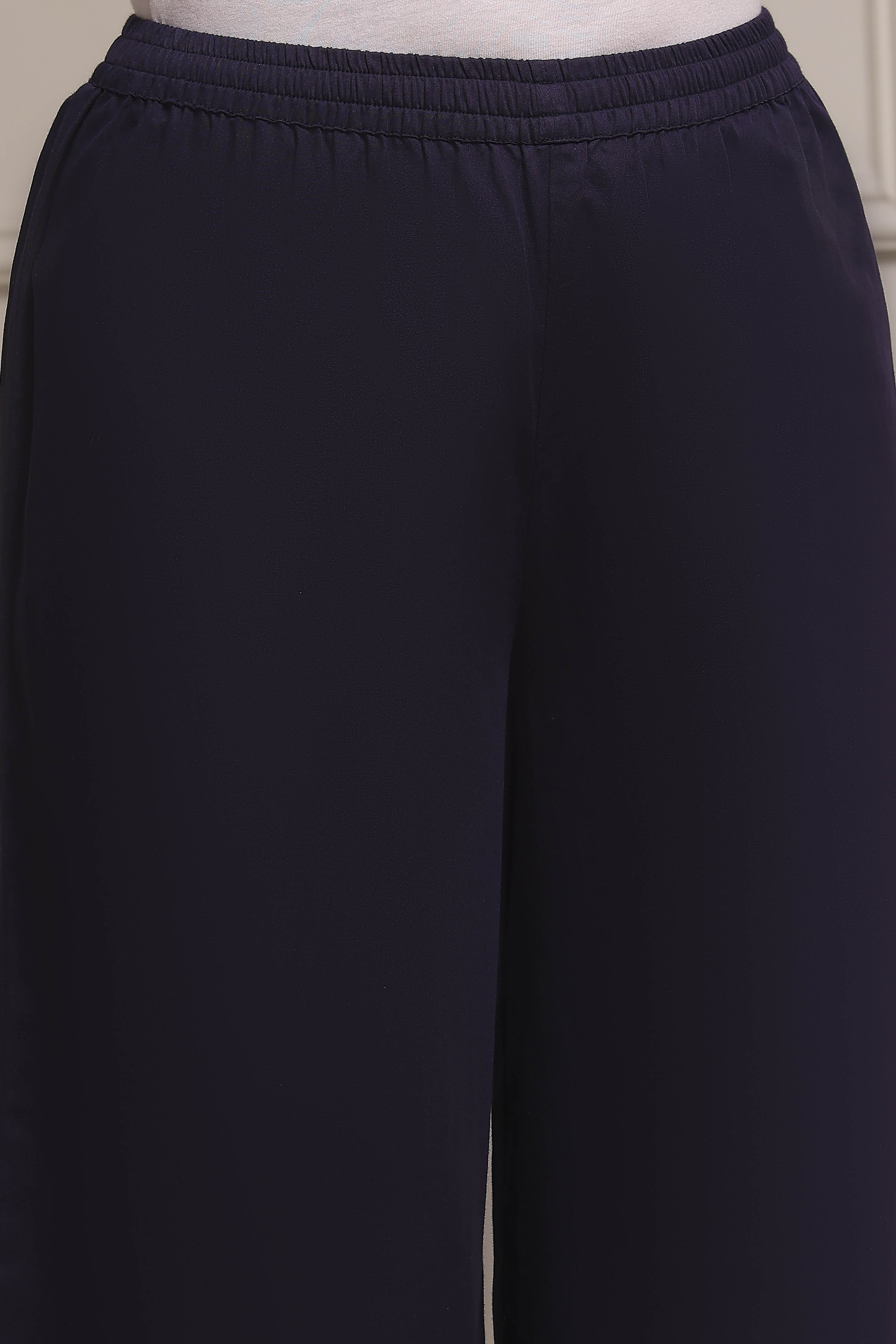 Purple Viscose Straight Suit Set image number 2