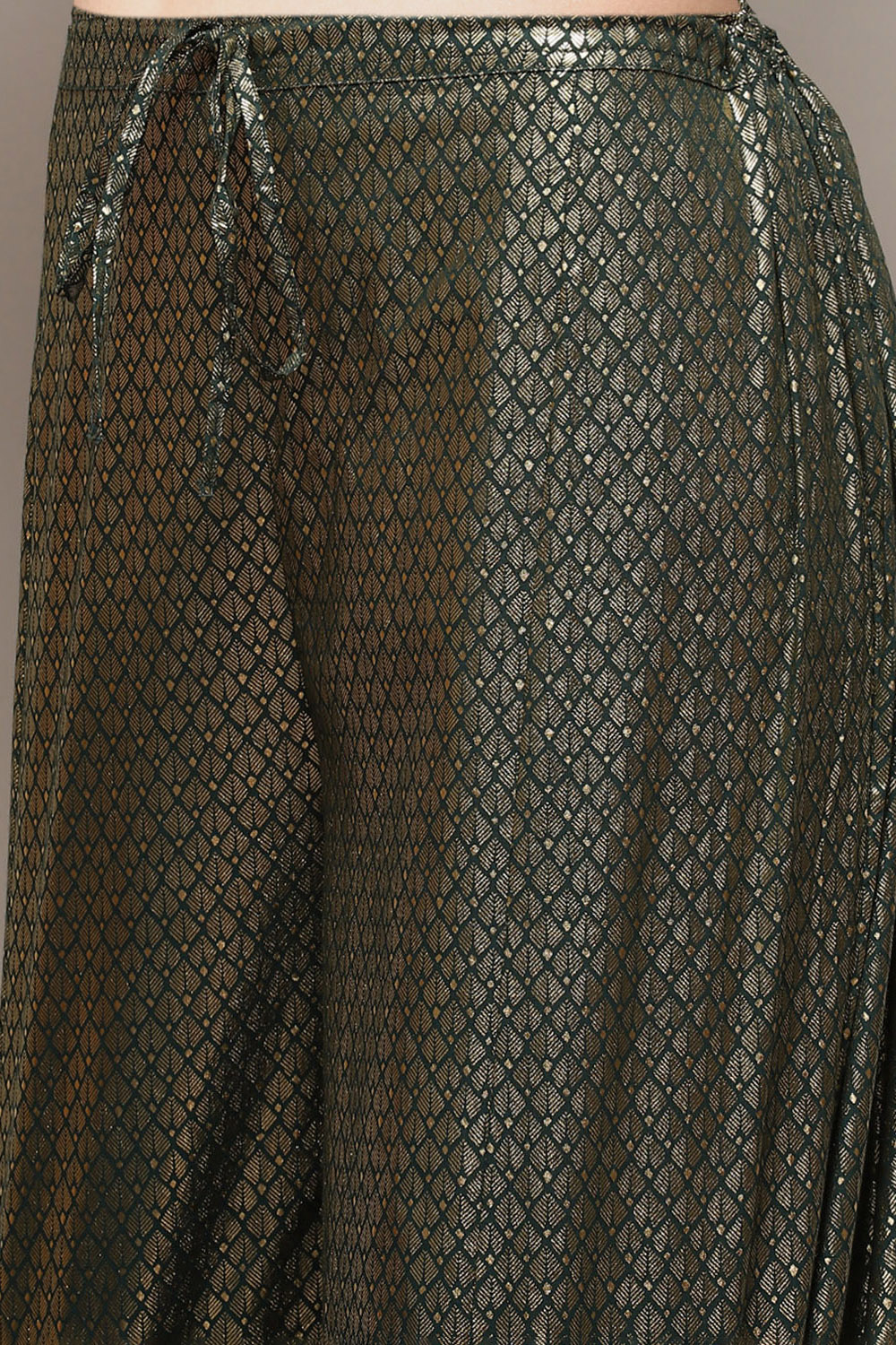 Navy Blue Cotton Straight Printed Kurta Capri Suit Set image number 2