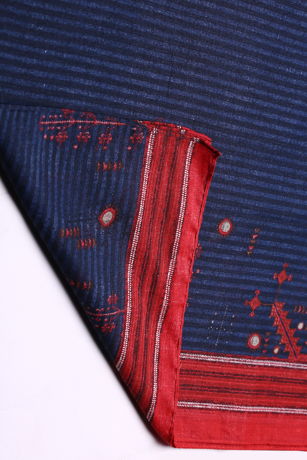 Blue Cotton Anarkali Kurta Churidar Suit Set image number 5