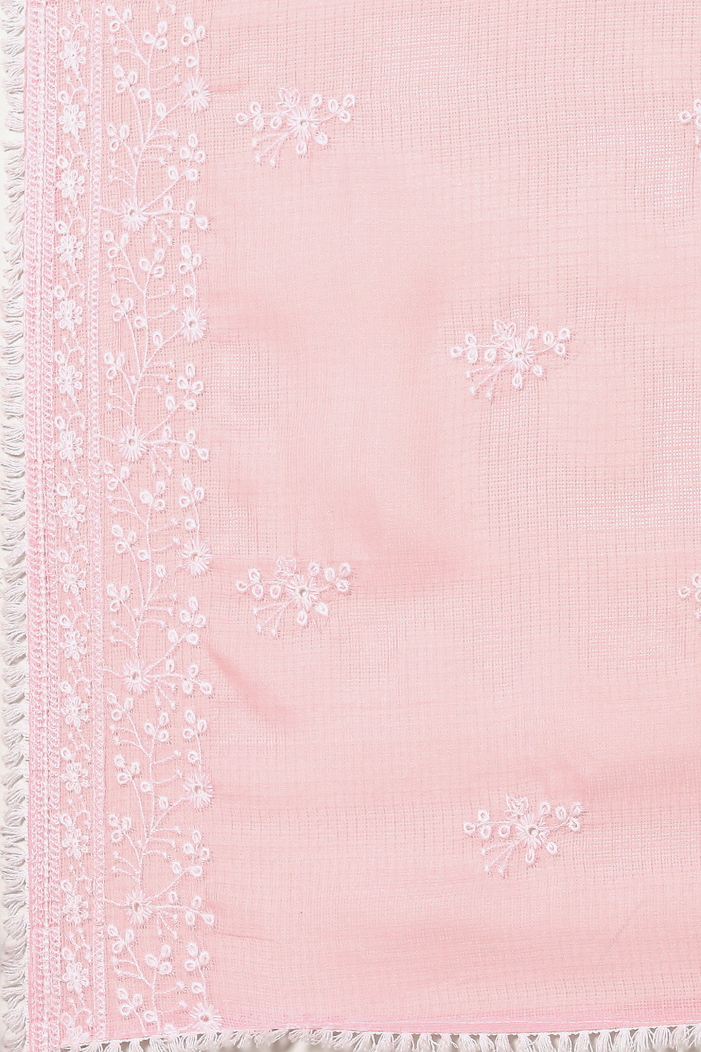 Light Pink Cotton Blend Unstitched Suit Set image number 3