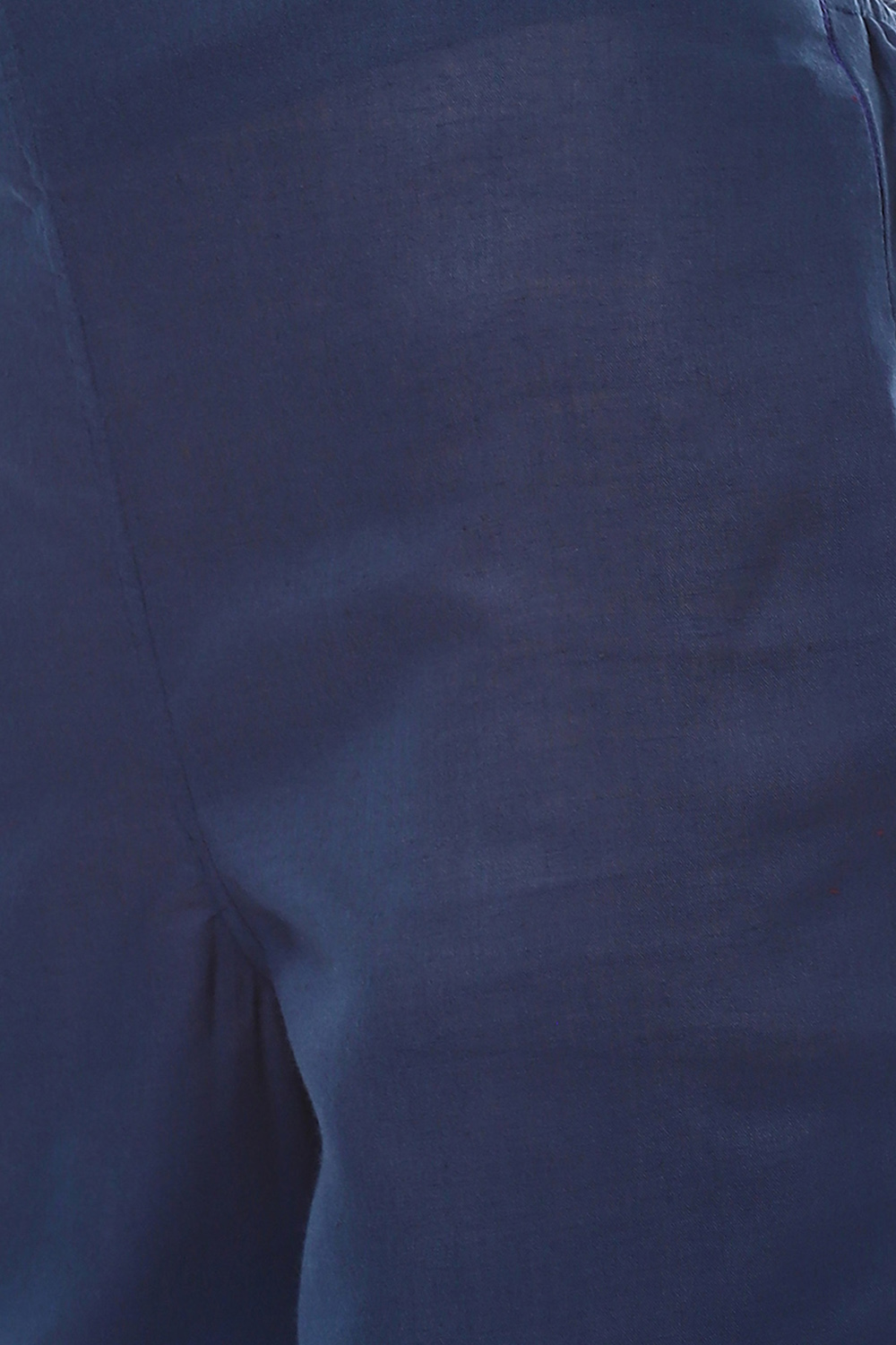 Red Cotton Blend Unstitched Suit Set image number 2