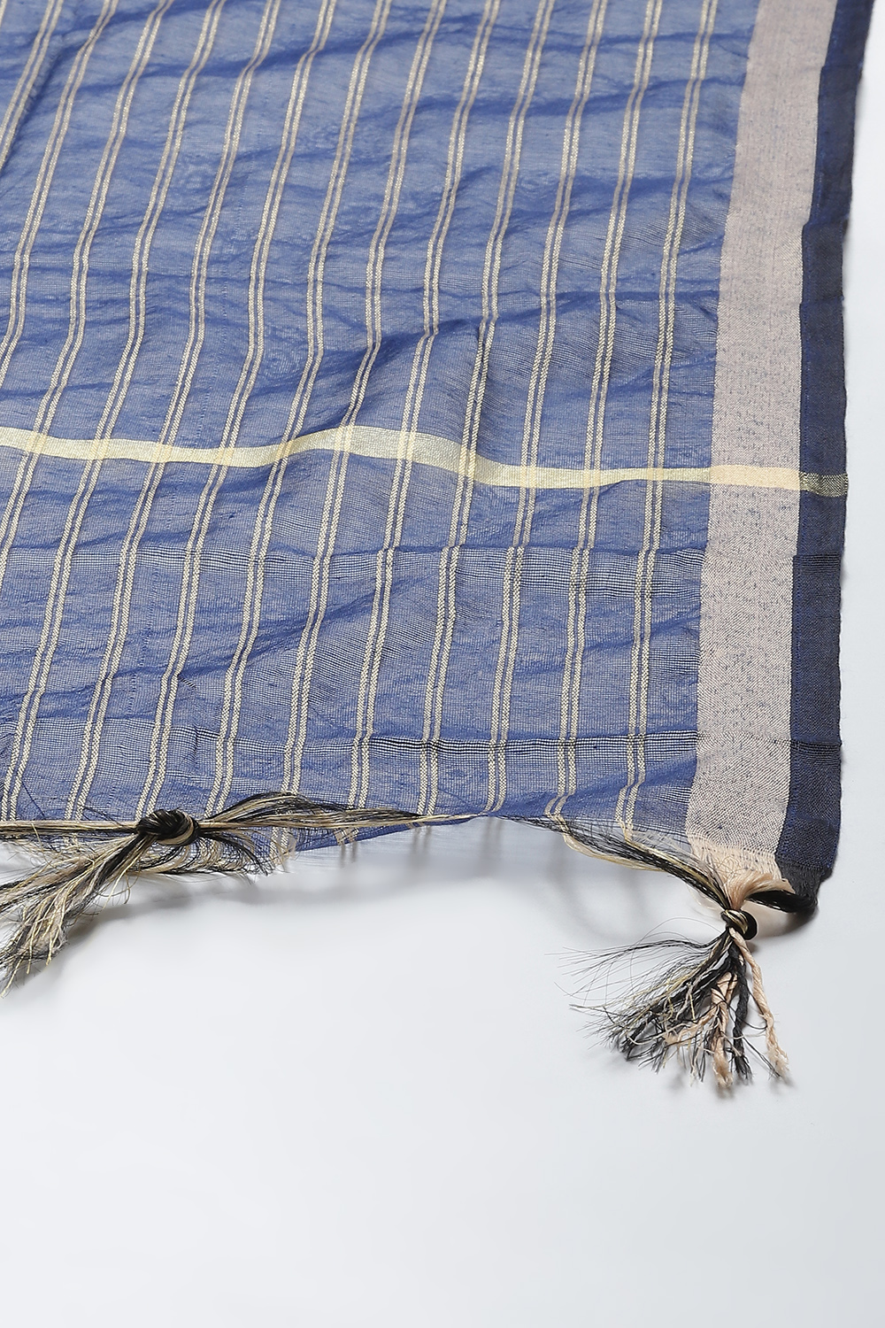 Orange Cotton Woven Unstitched Suit Set image number 3