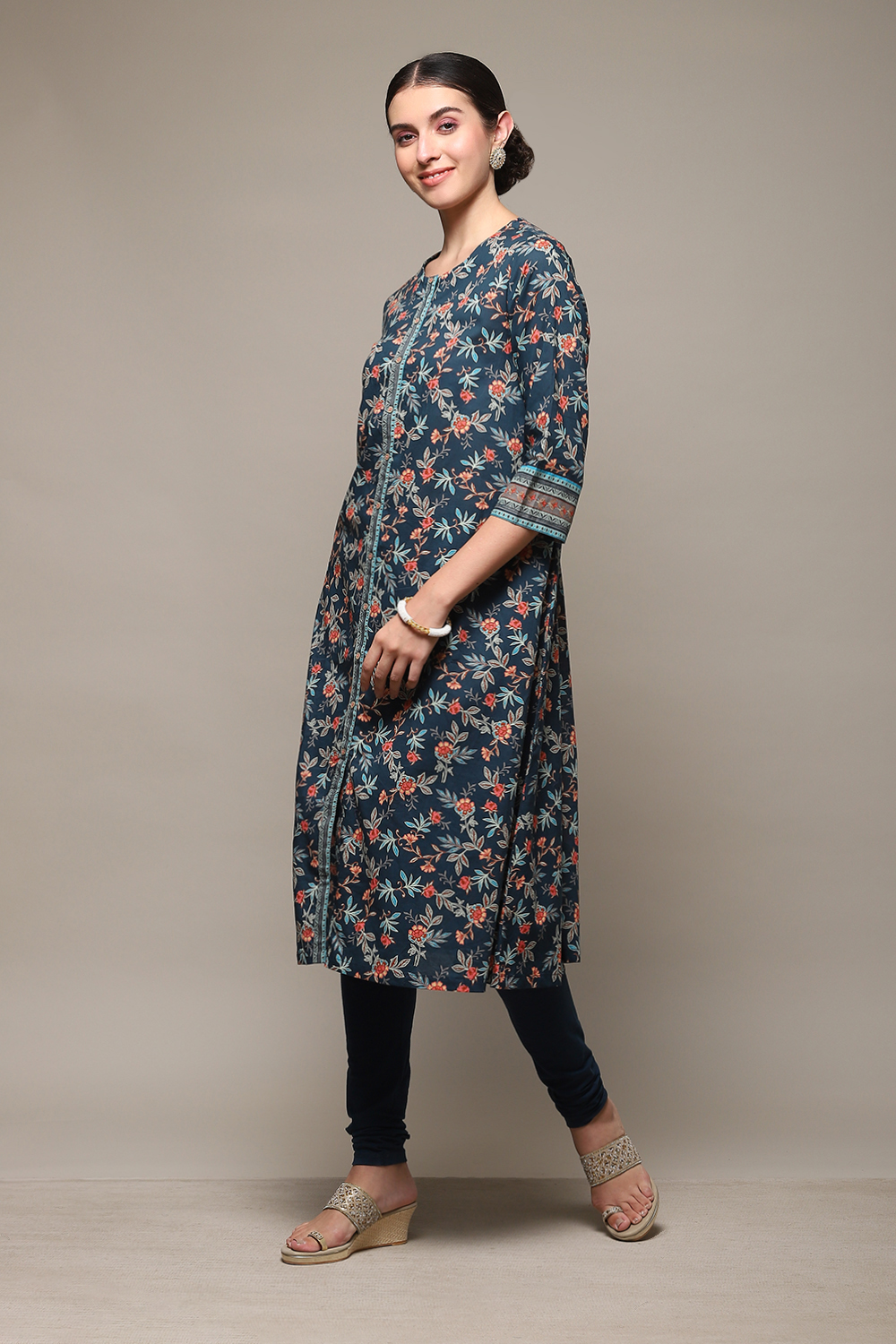 Black Cotton Blend Straight 2 Piece Set image number 0