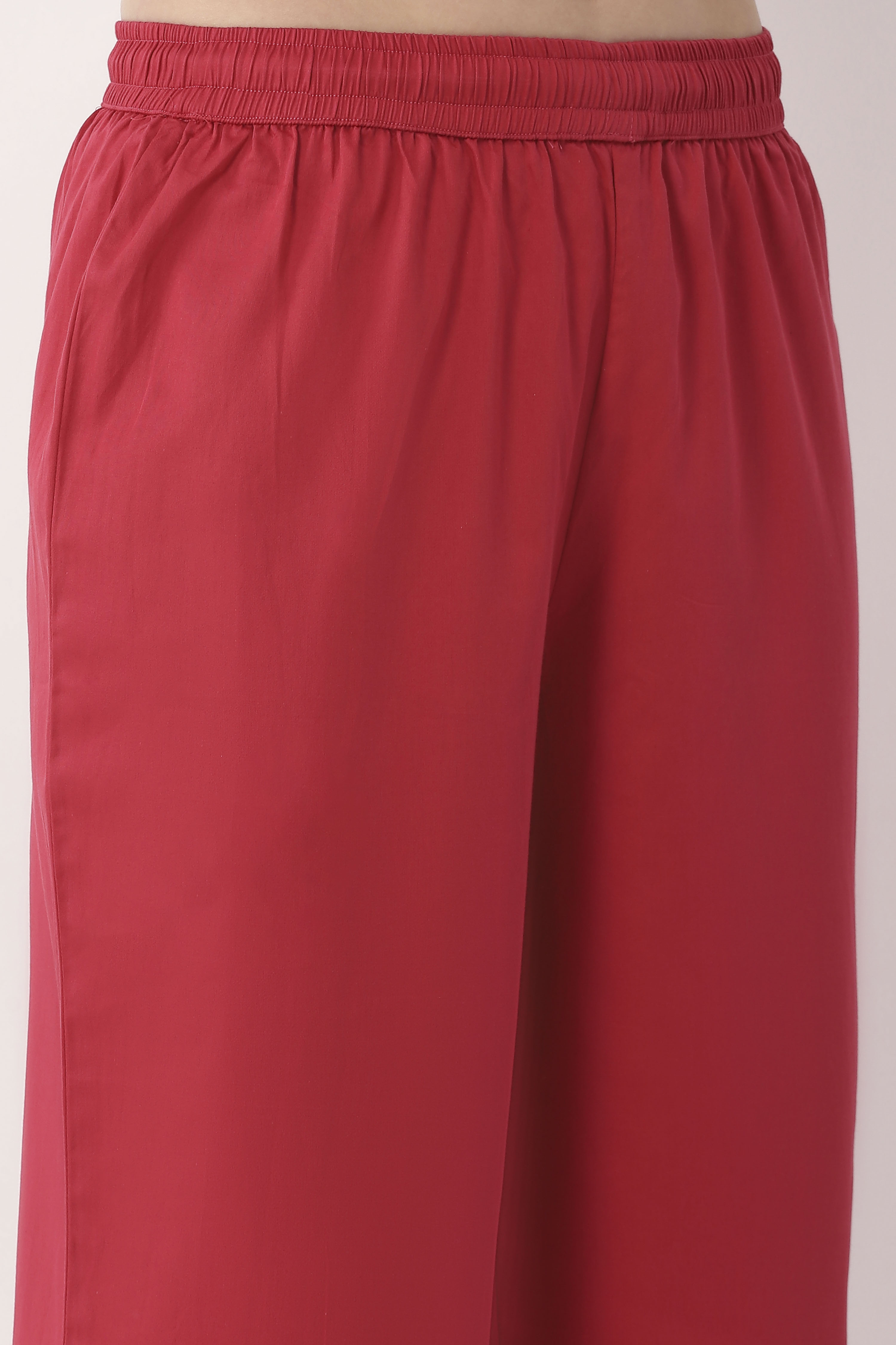 Pink Cotton Regular Pants image number 1