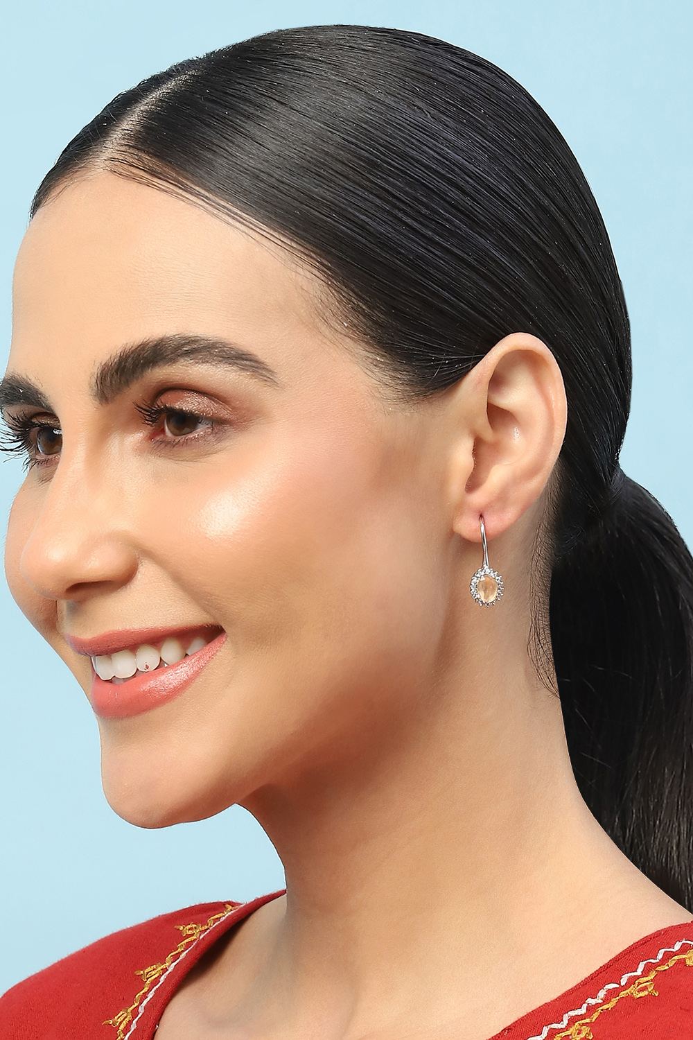 Peach Brass earrings image number 3
