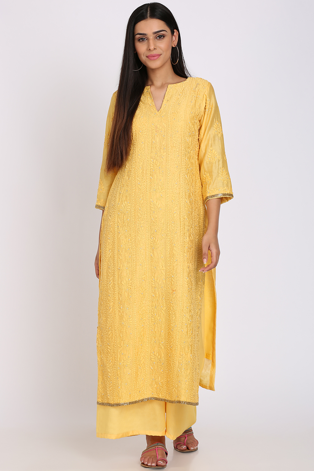 Peach Viscose Silk Machine Embroidered Unstitched Suit Set image number 0