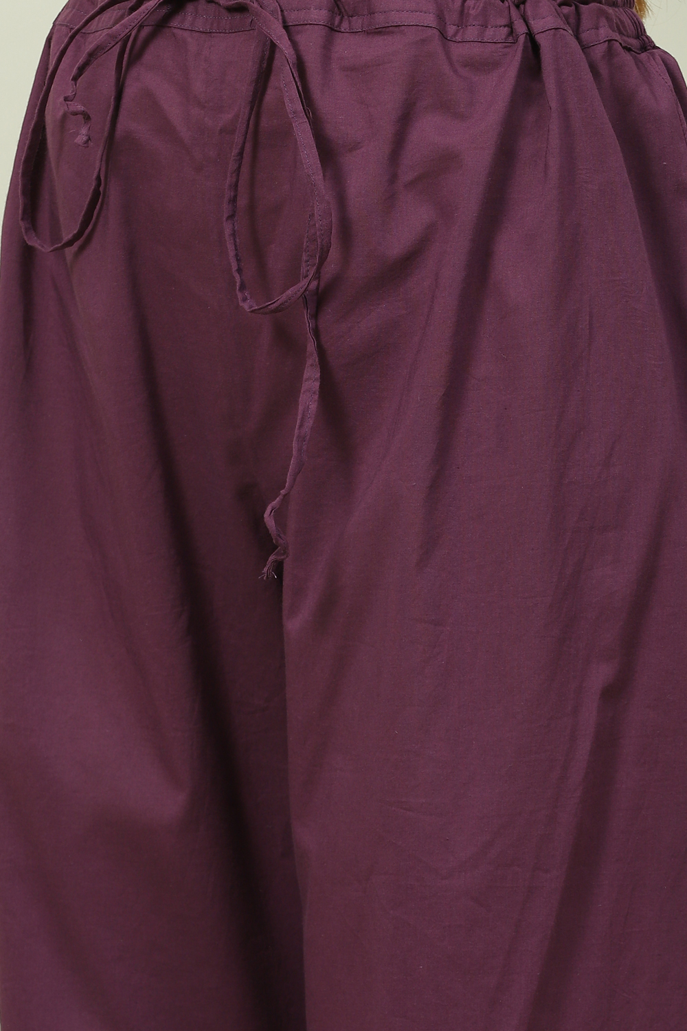 Navy Cotton Straight Kurta Palazzo Suit Set image number 2